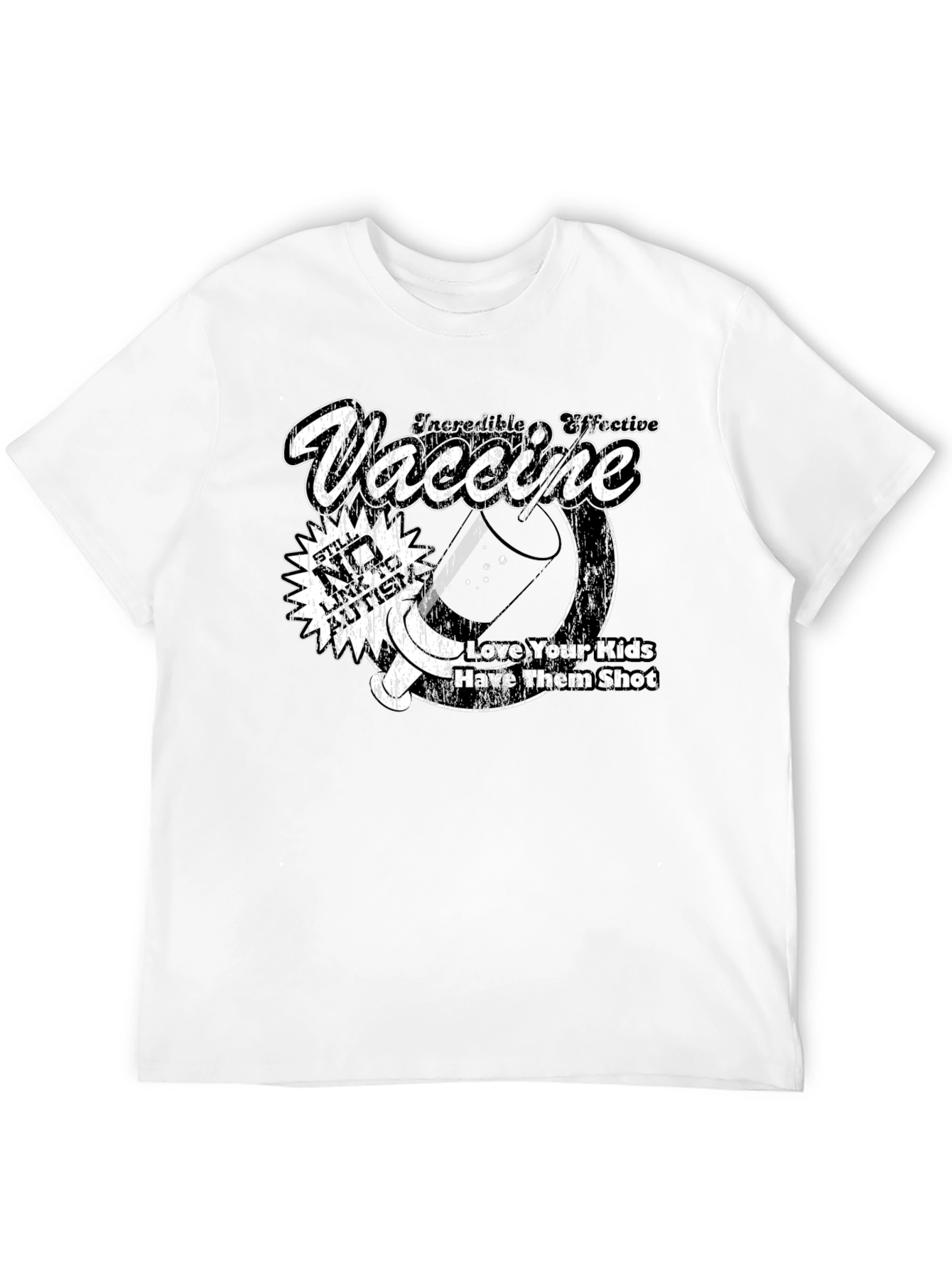 Black Pro-Vaccine Black T-Shirt - Still No Link To Autism Design view 12