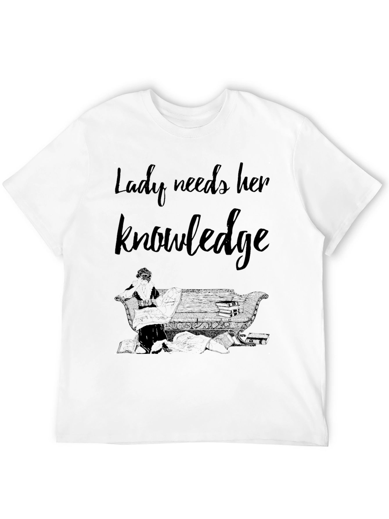 Black Lady Needs Her Knowledge Graphic T-Shirt view 12