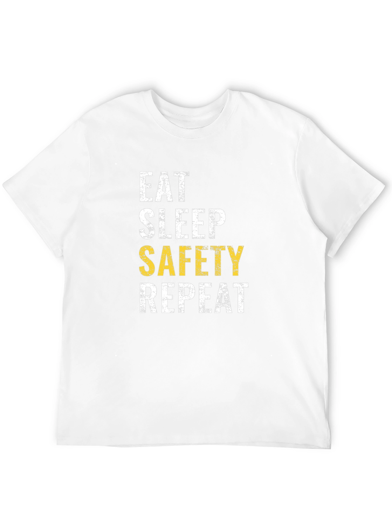 Black Eat Sleep Safety Repeat T-Shirt Funny Work Tee view 12