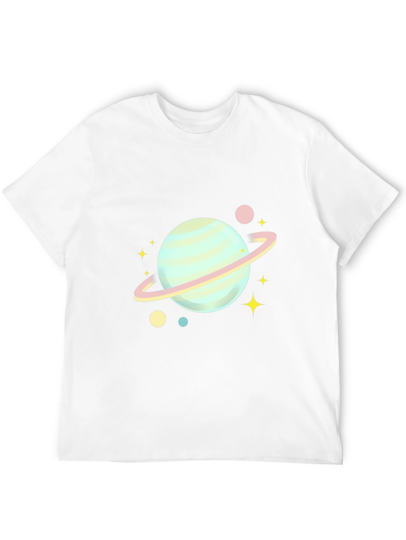 Black Planet & Stars Graphic Tee - Soft Cotton Blend view 12