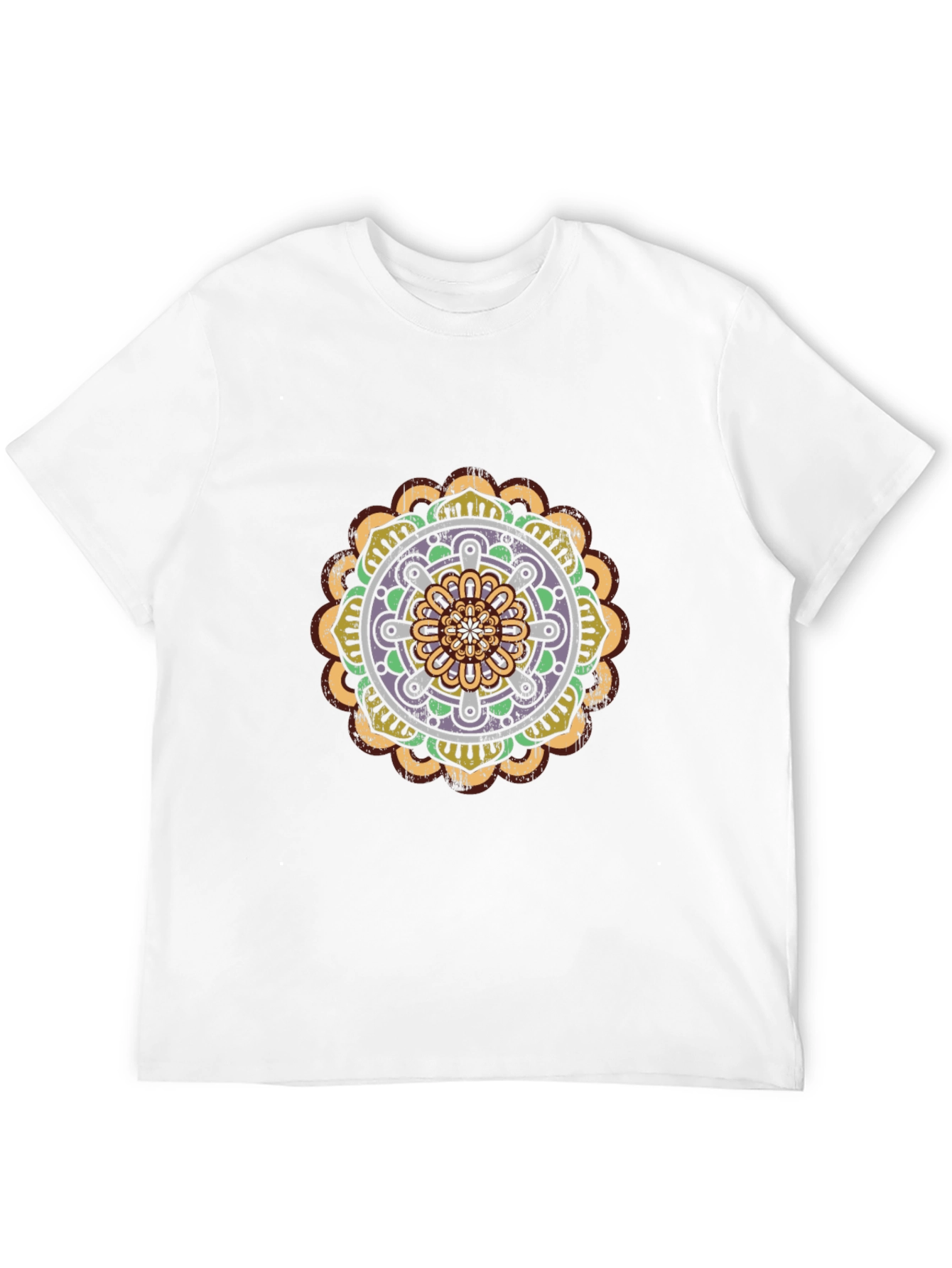 Black Black Mandala Graphic Tee - Stylish Men's Cotton T-Shirt view 12