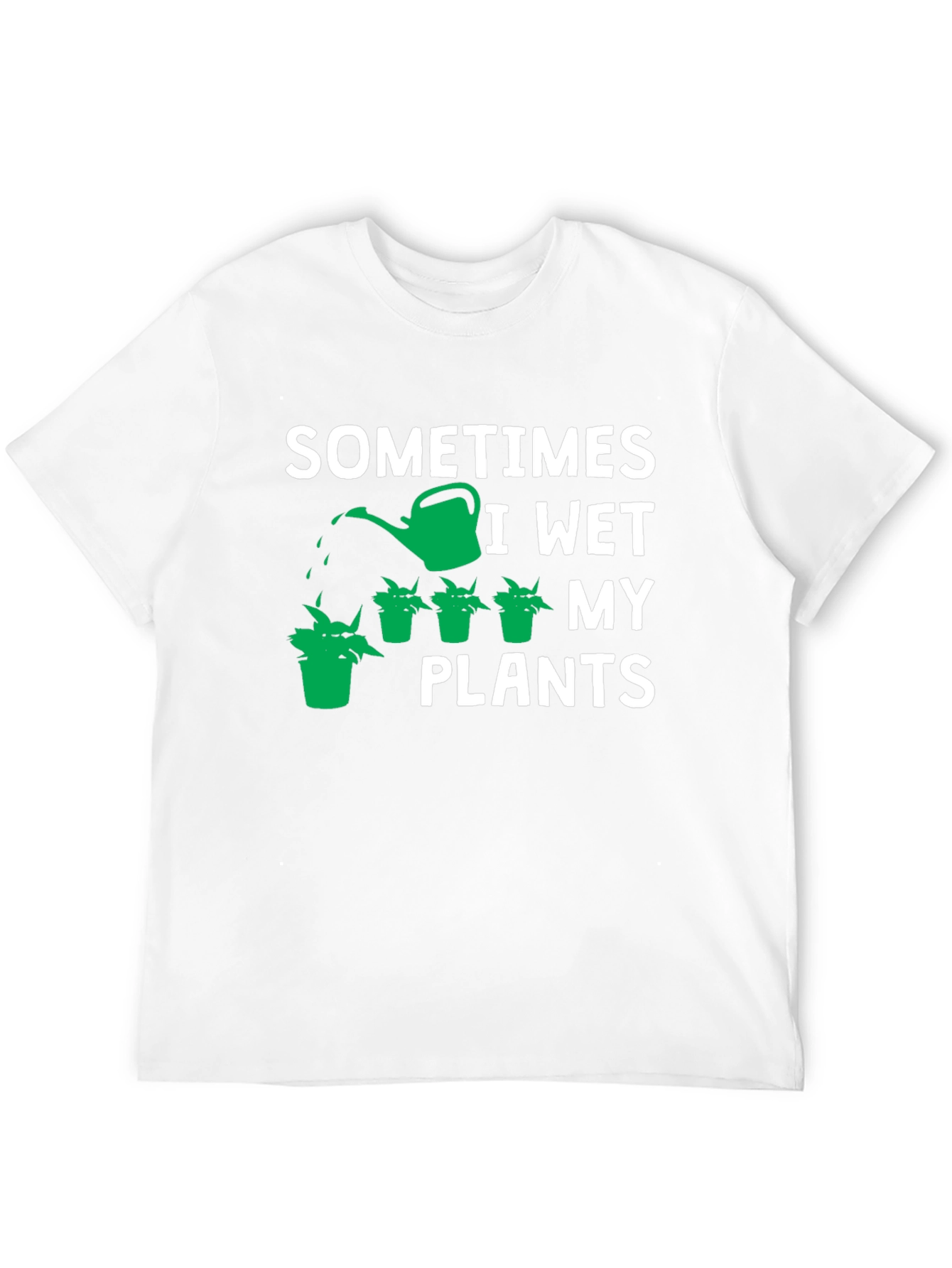 Black Sometimes I Wet My Plants Graphic Tee view 12