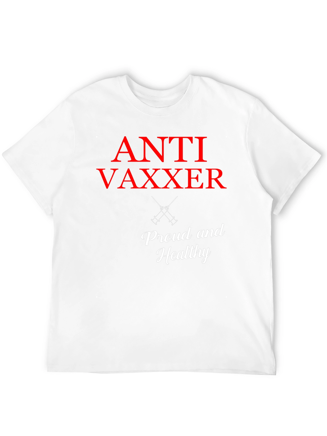 Black Anti Vaxxer T-Shirt - Proud & Healthy Statement Tee view 12