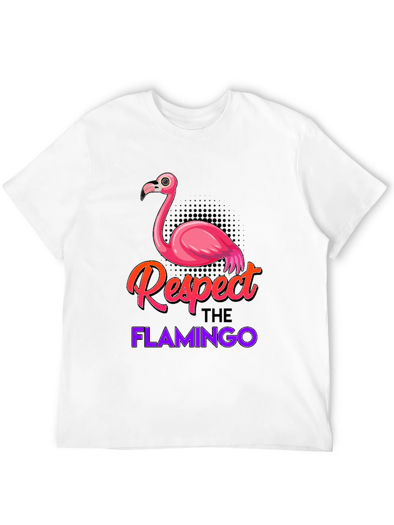 Black Respect the Flamingo Graphic Tee view 12
