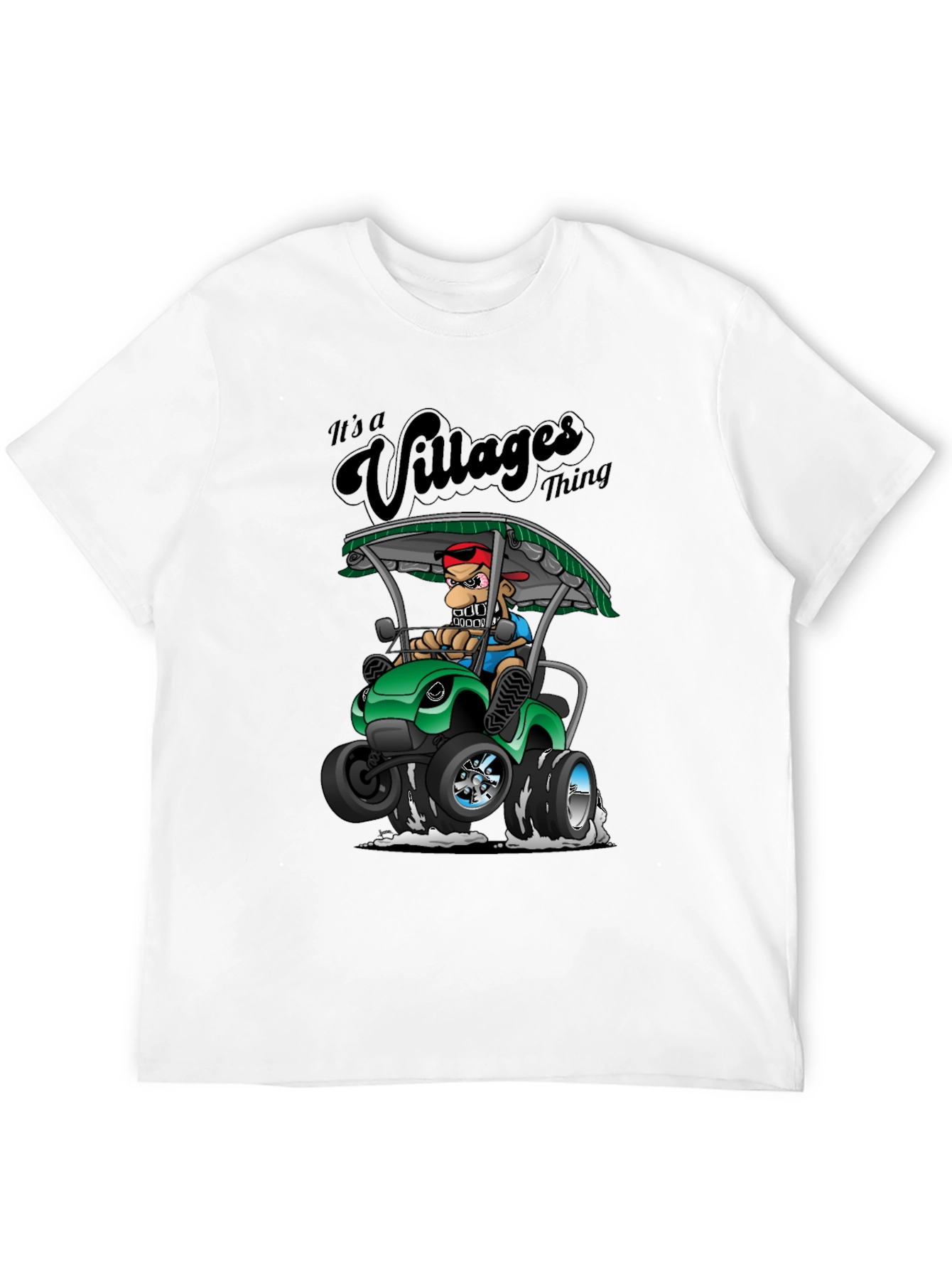 Black Villages Thing Cartoon T-Shirt  view 12