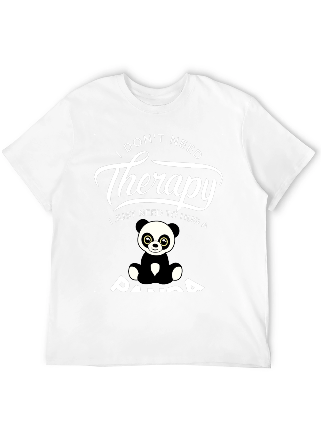 Black Funny Panda Therapy T-Shirt - I Just Need to Hug a Panda view 12