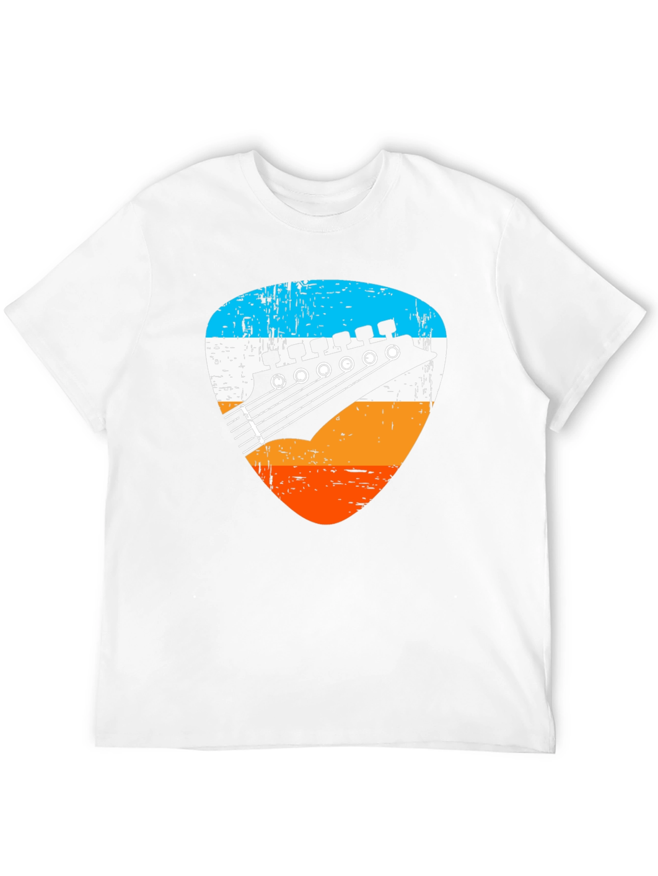 Retro Guitar Pick Graphic Tee - Musician T-Shirt - 12