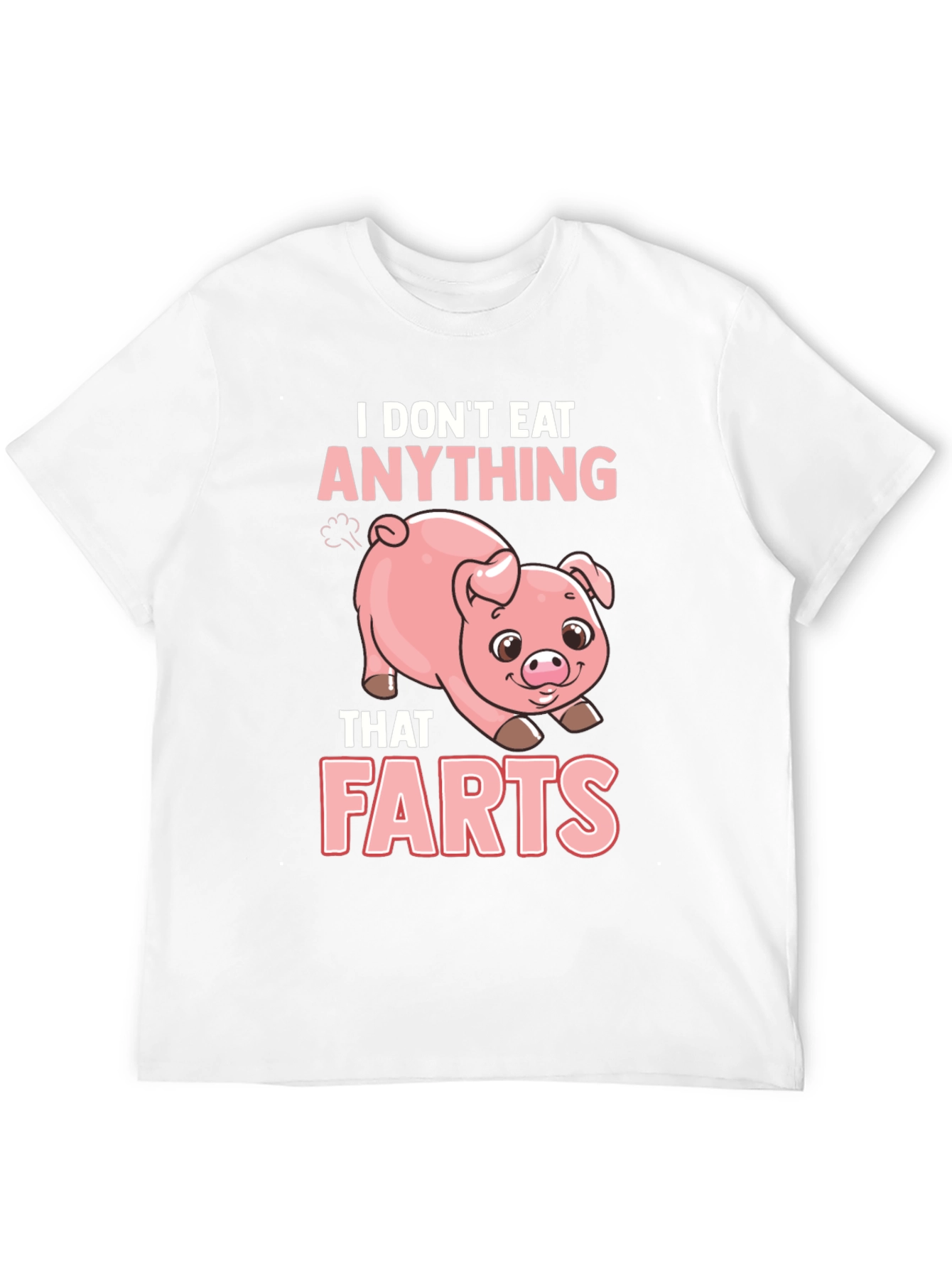Black Vegan T-Shirt - I Don't Eat Anything That Farts view 12