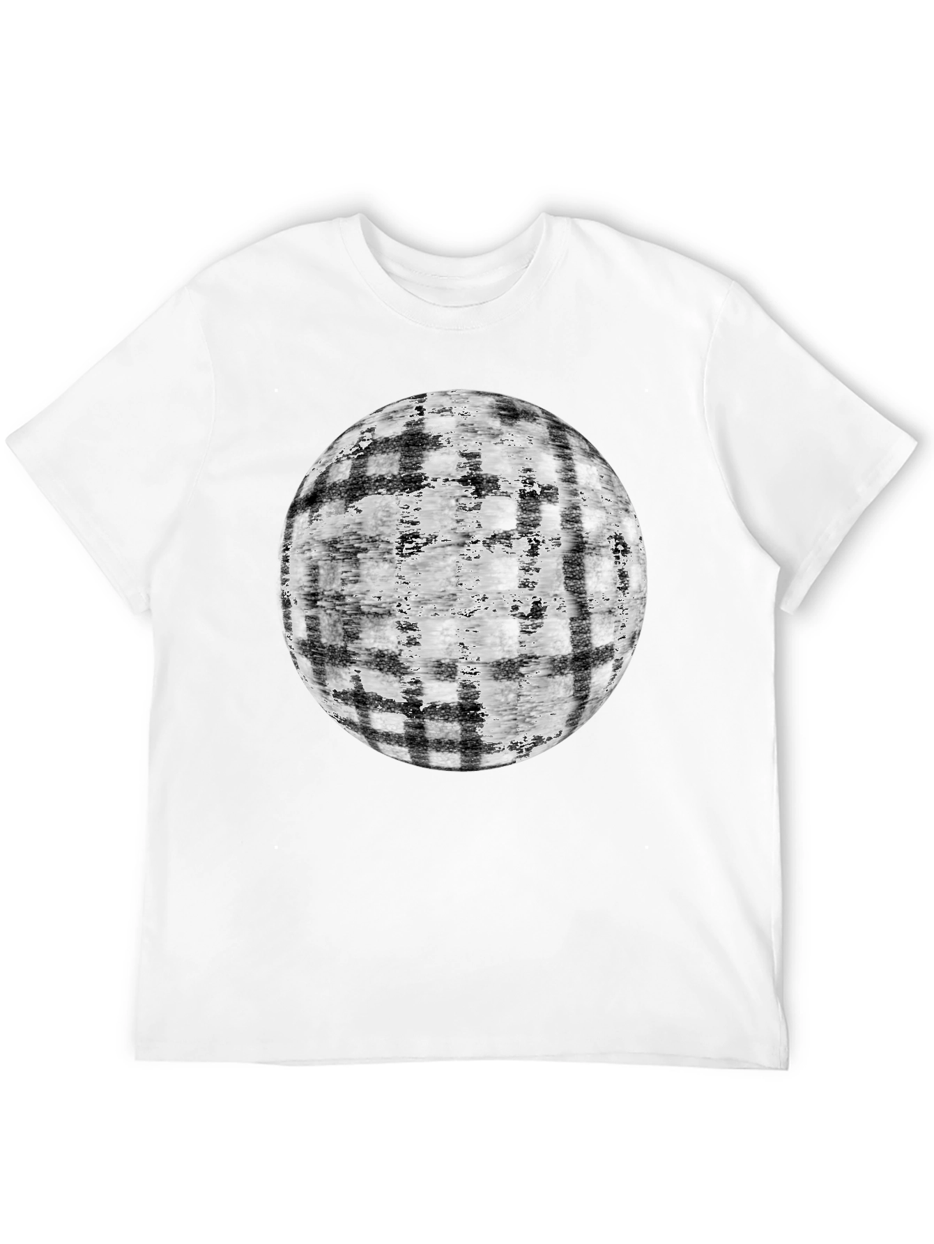 Black Abstract Globe Graphic T-Shirt - Modern Black Tee view 12