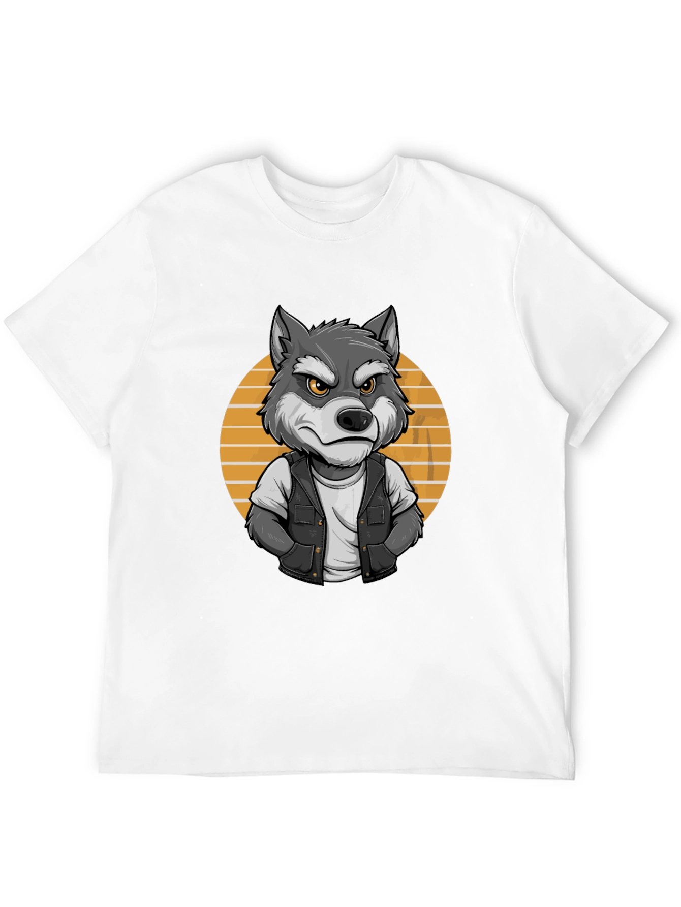 Black Cool Wolf Graphic Tee - Black T-Shirt view 12