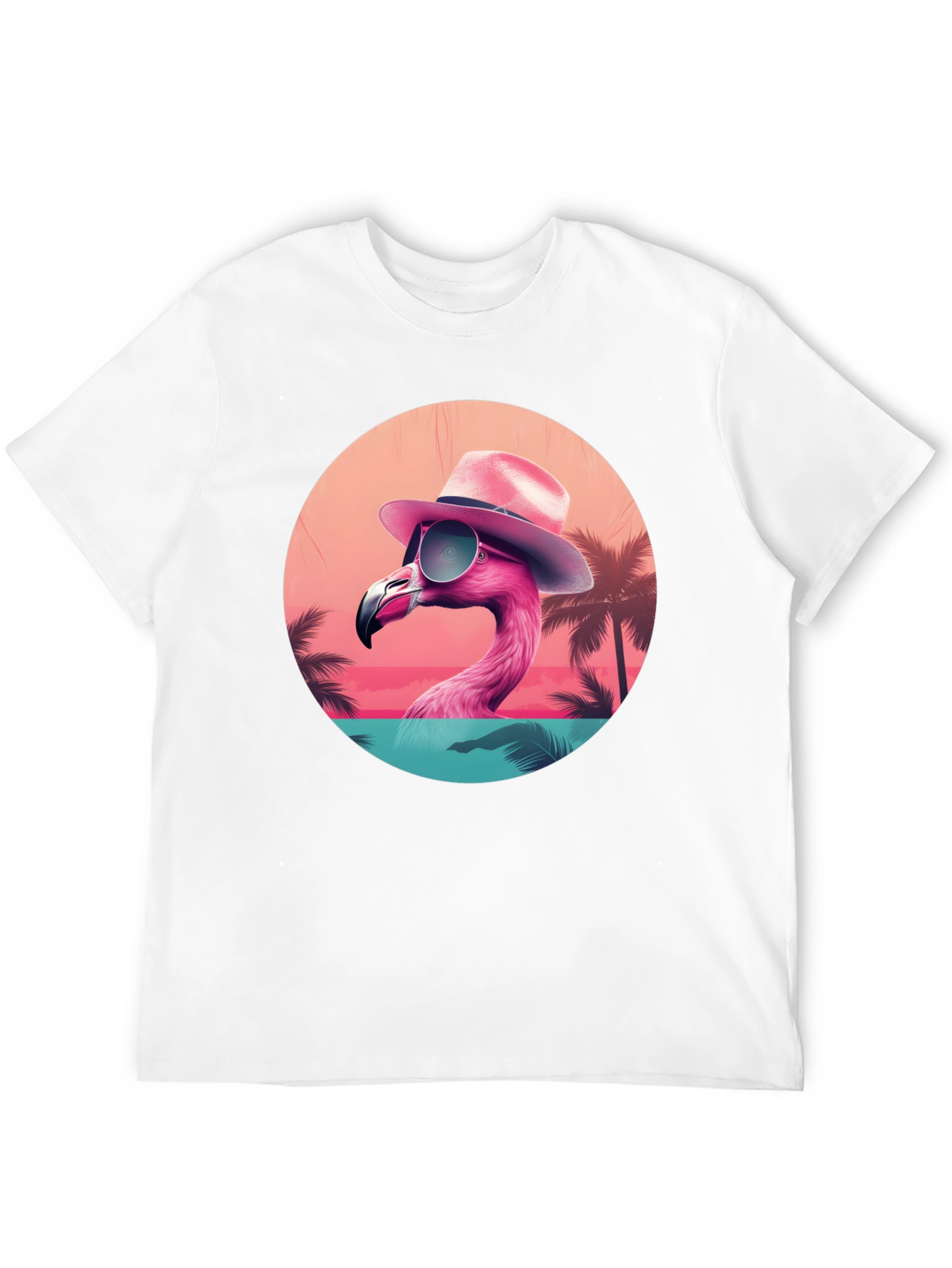 Black Cool Flamingo T-Shirt view 12