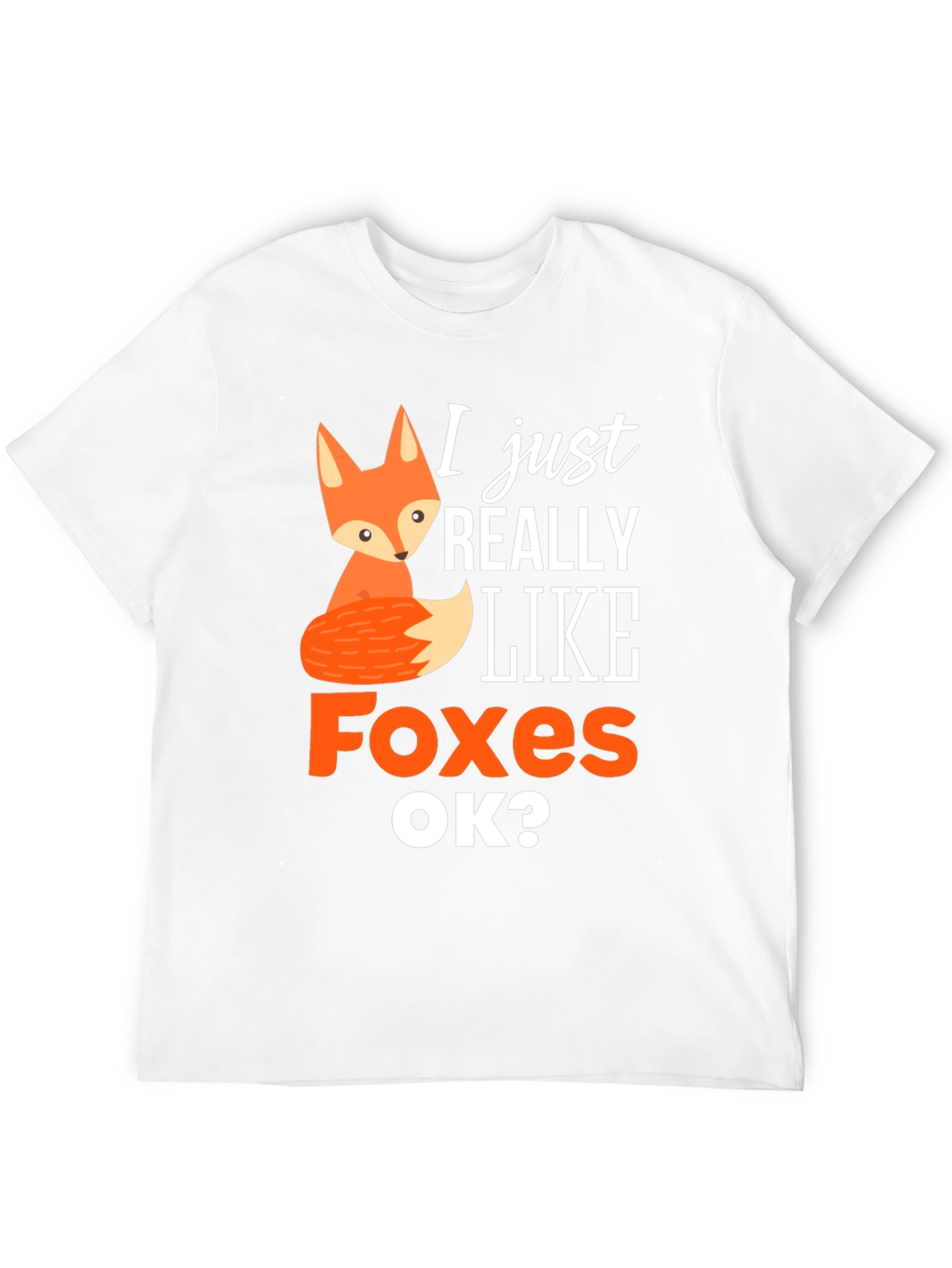 Black Cute Fox Graphic Tee - I Just Really Like Foxes view 12