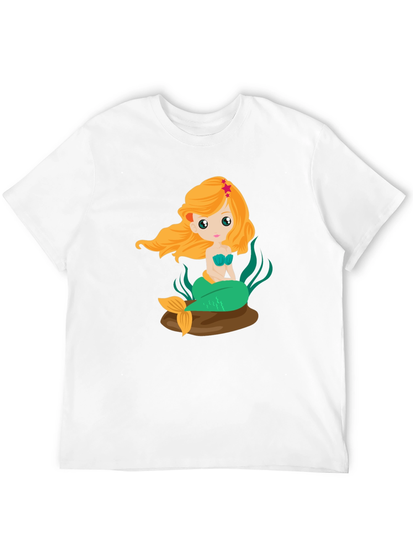 Black Mermaid Graphic Tee - Black Cotton Blend view 12