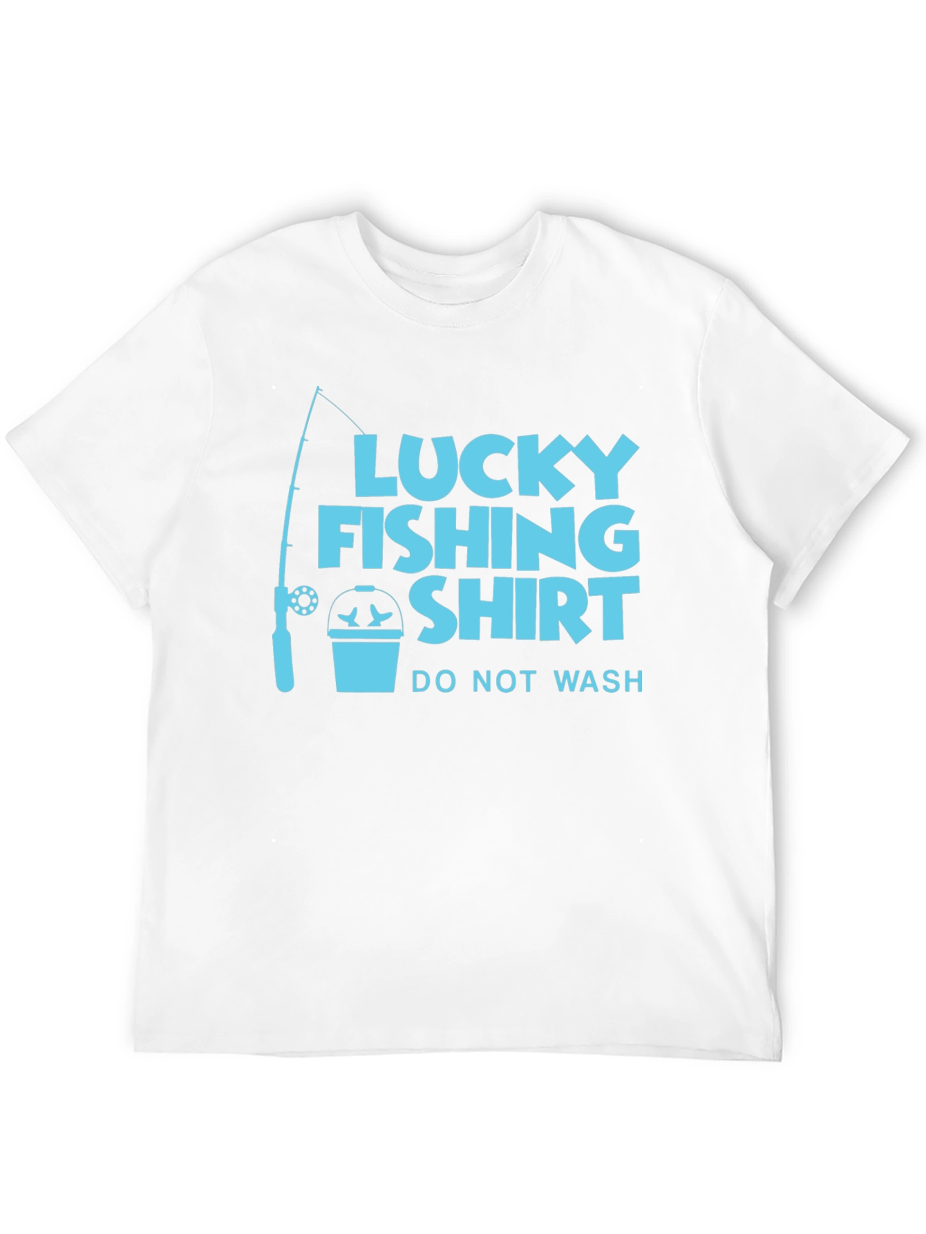 Black Lucky Fishing Shirt - Novelty Graphic Tee view 12