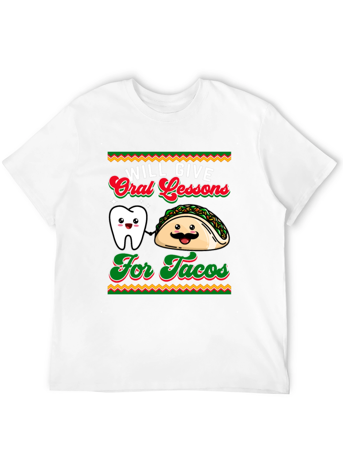 Black Will Give Oral Lessons For Tacos Graphic T-Shirt view 12