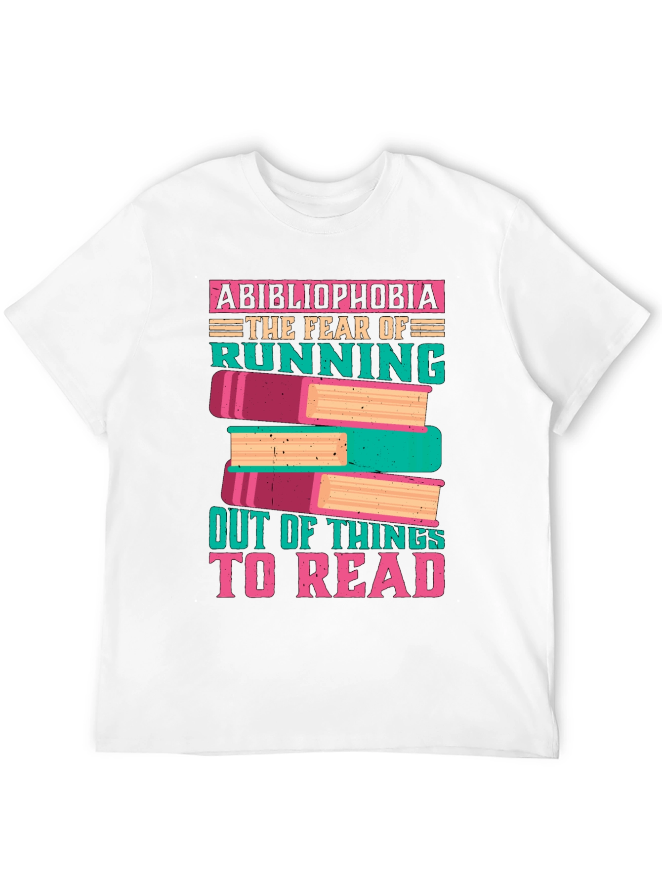 Black Abibliophobia Funny Book Lover T-Shirt view 12