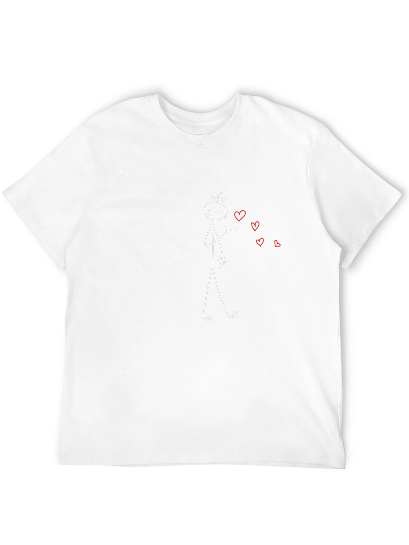Black Stick Figure Hearts Graphic Tee - Black view 12