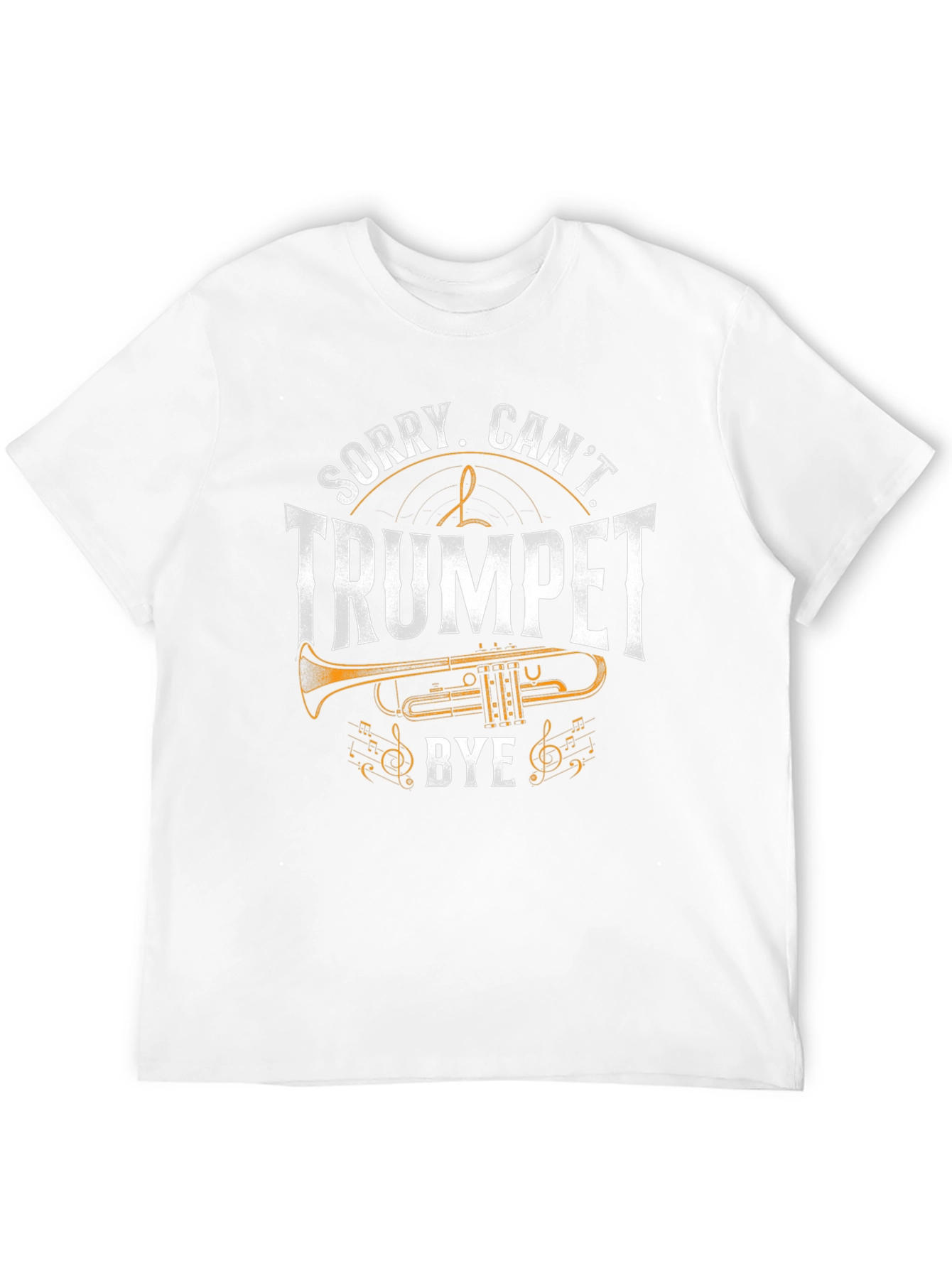 Black Sorry, Can't Trumpet Bye - Funny Music T-Shirt view 12