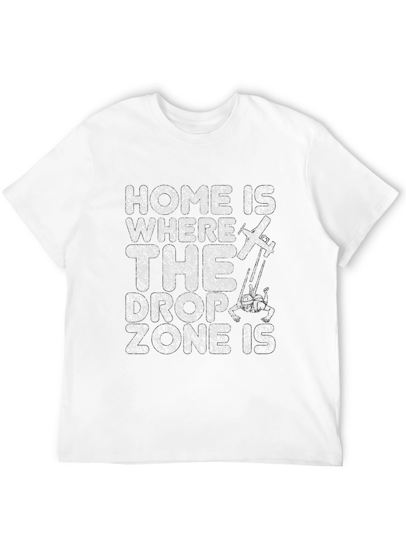 Black Skydiving Drop Zone Black T-Shirt view 12