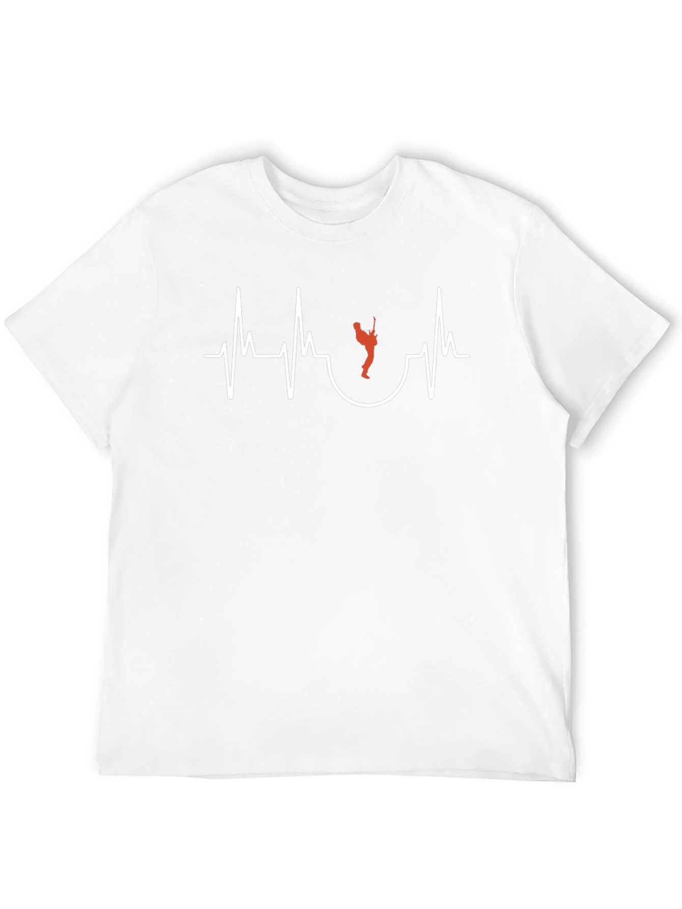 Black Guitar Heartbeat T-Shirt - Music Lover Tee view 12