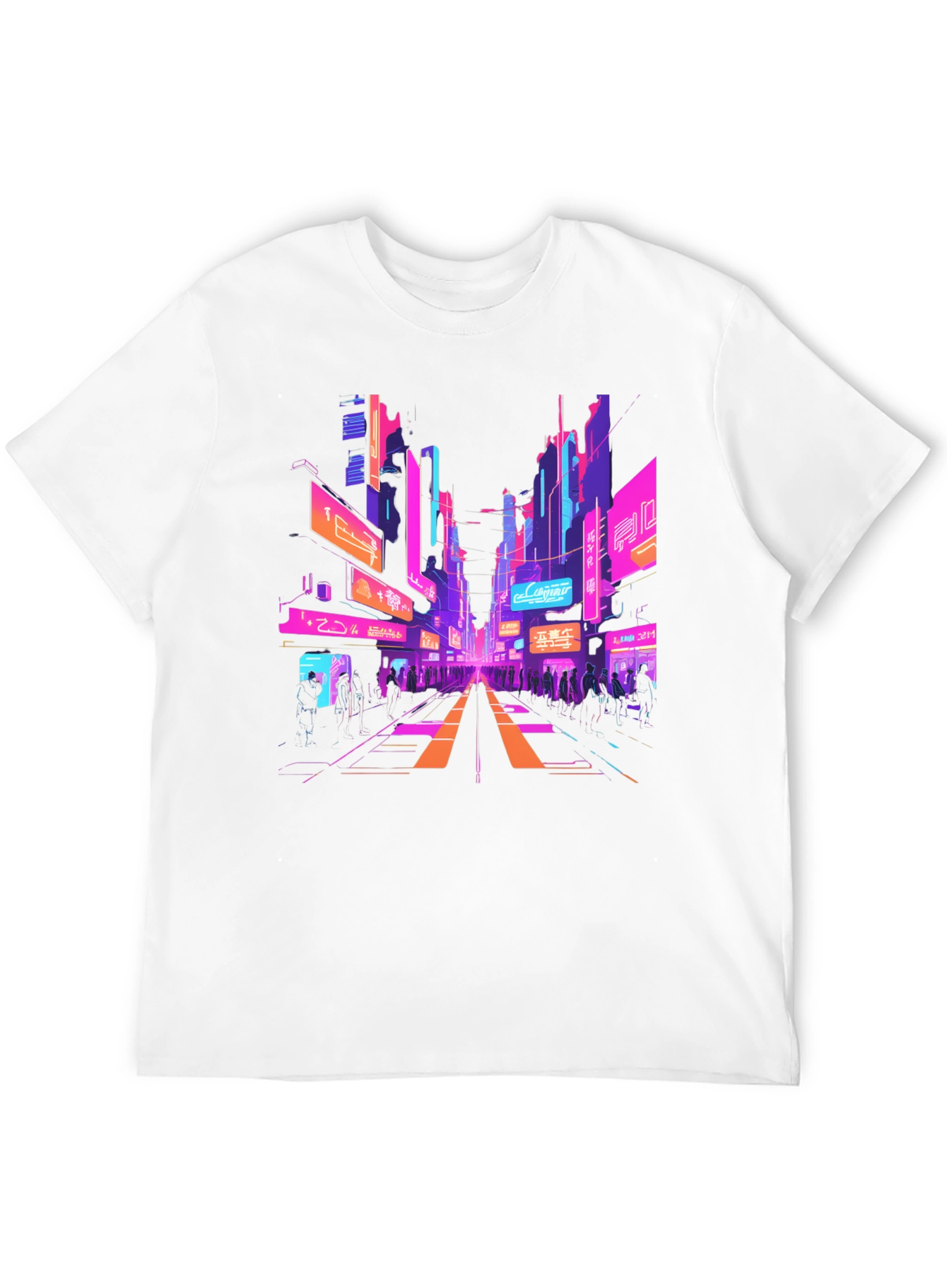 Black Cyberpunk Cityscape Graphic Tee view 12
