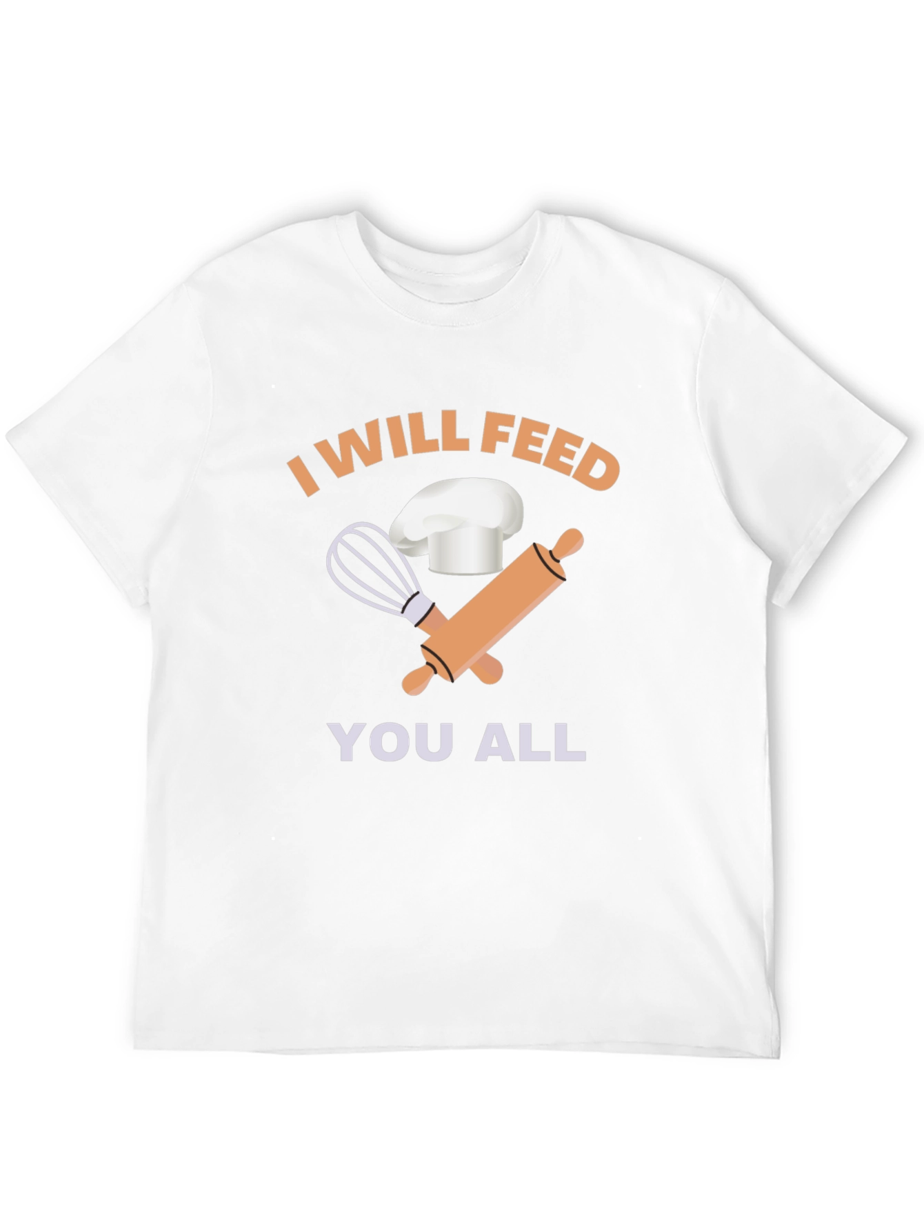 Black I Will Feed You All Chef T-Shirt view 12