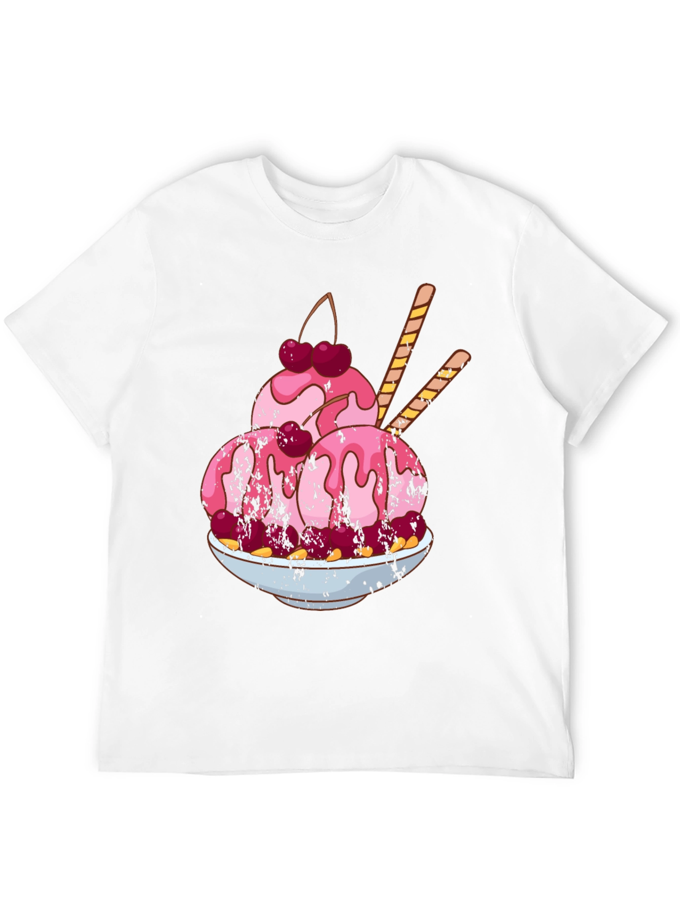 Black Ice Cream Sundae Graphic T-Shirt - Fun Foodie Tee view 12