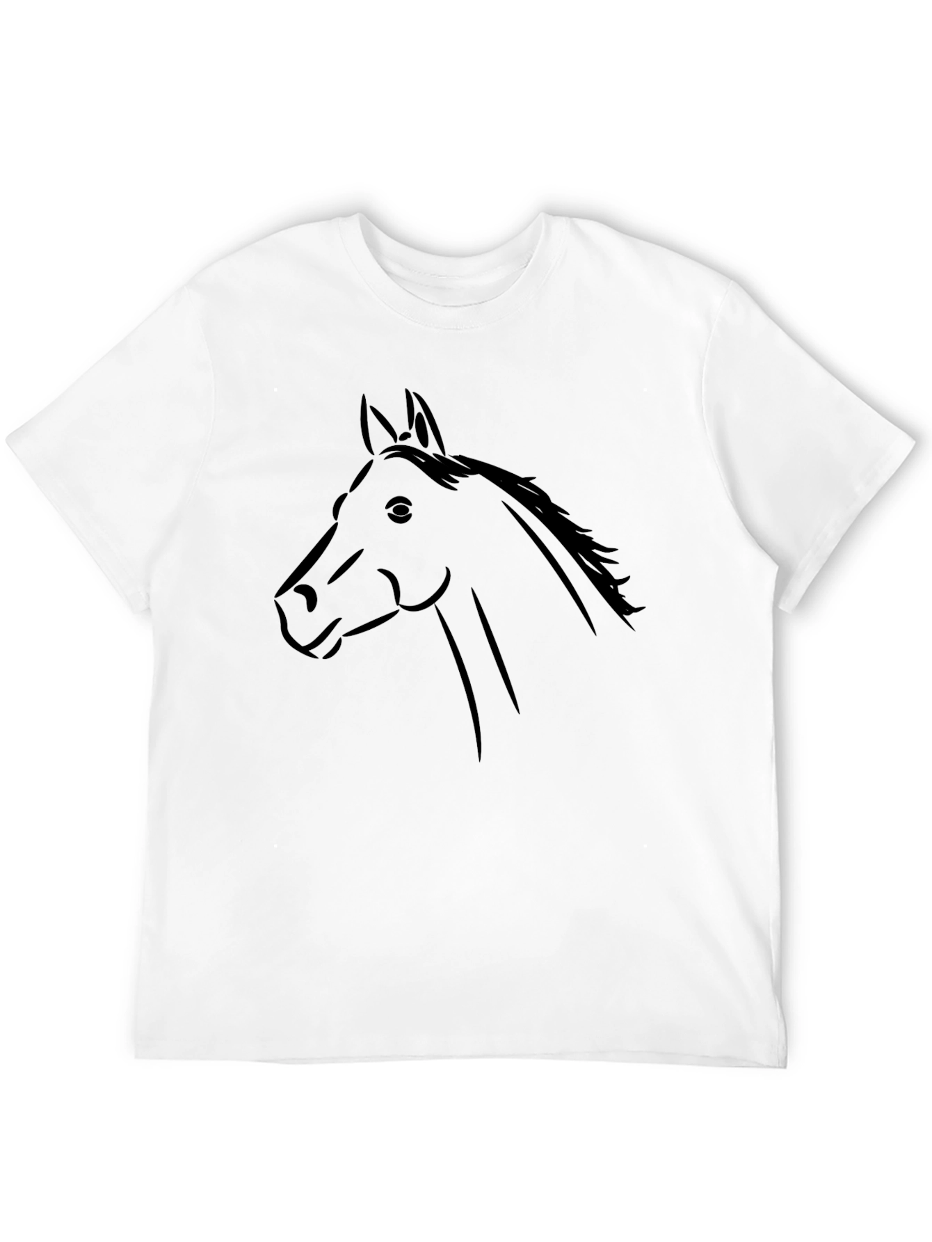 Black Black Horse Graphic Tee - Stylish Animal Print Shirt view 12