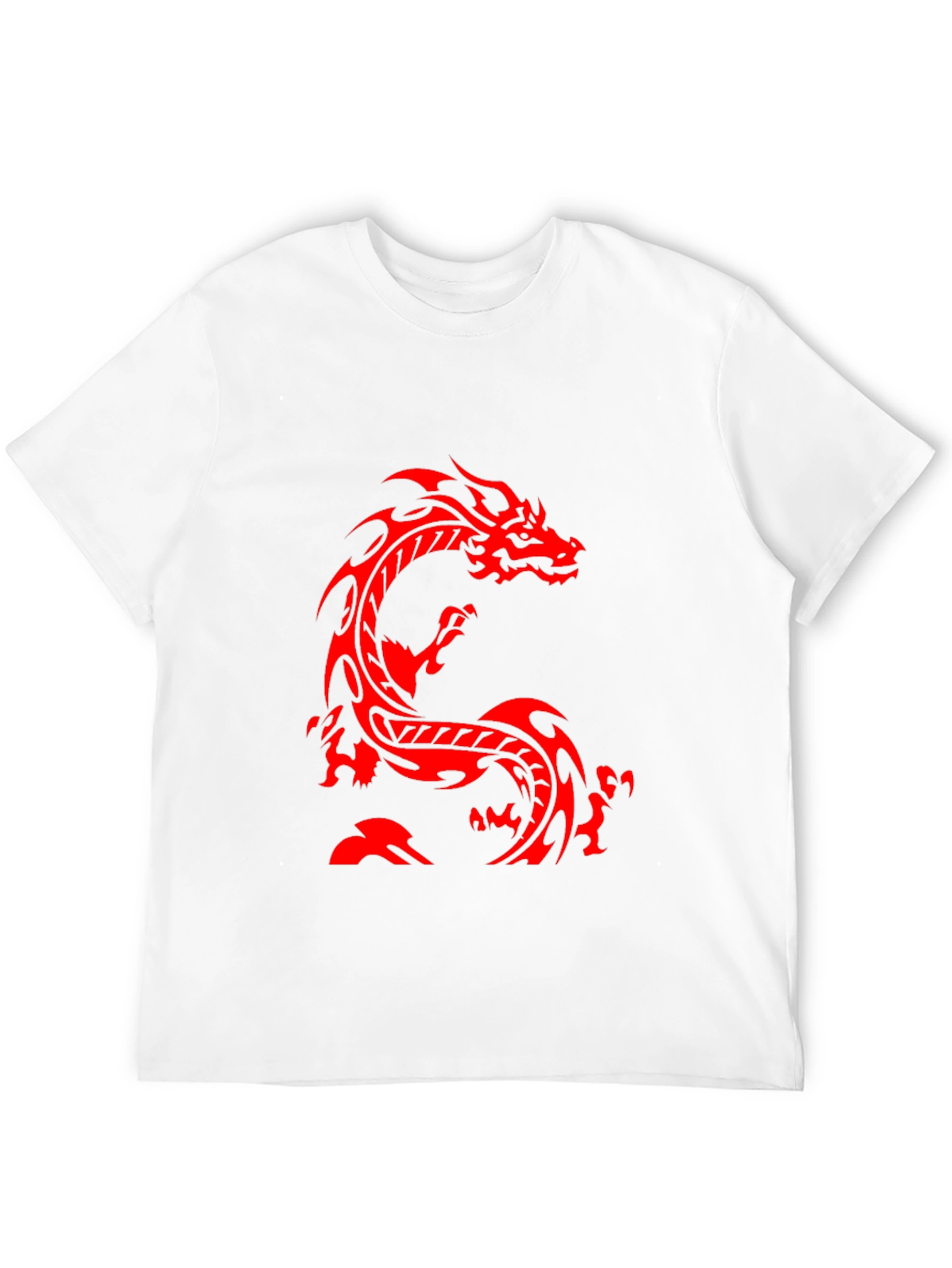 Black Red Dragon Graphic Black T-Shirt - Casual Style view 12