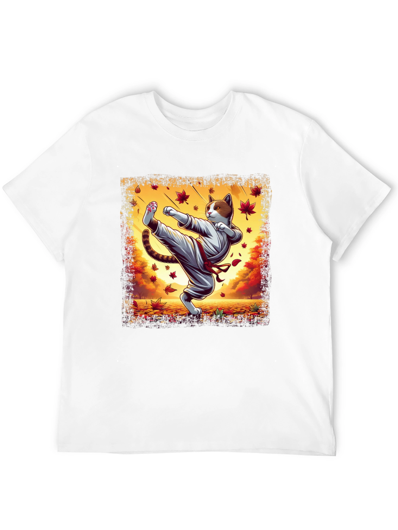 Black Karate Cat T-Shirt - Martial Arts Kitten Tee view 12