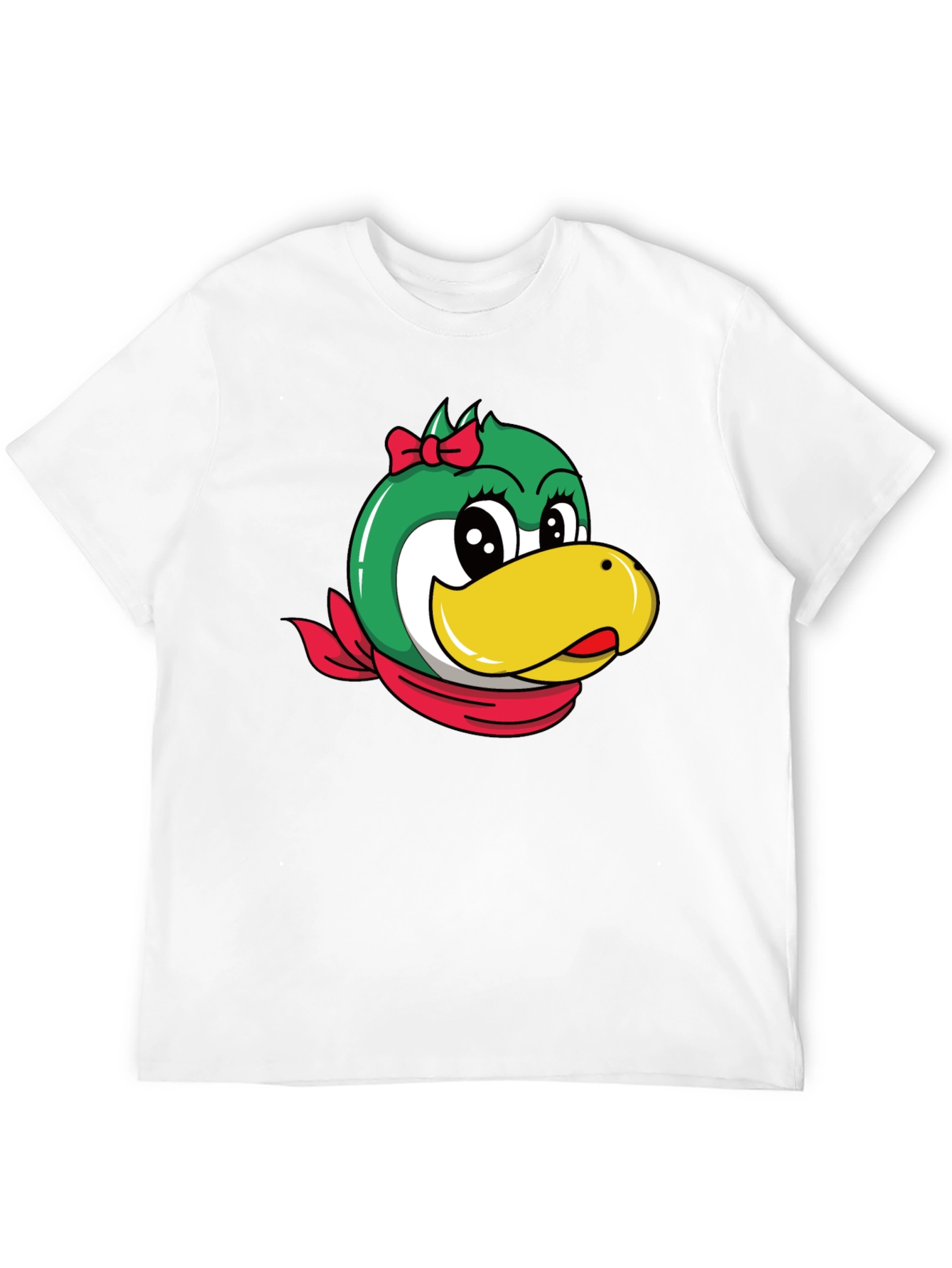 Black Cartoon Duck Head Graphic T-Shirt view 12
