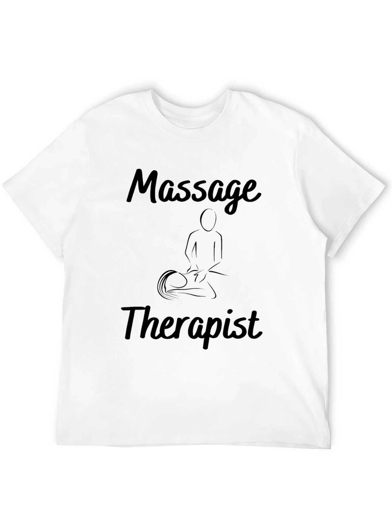 Black Massage Therapist Black Graphic T-Shirt view 12