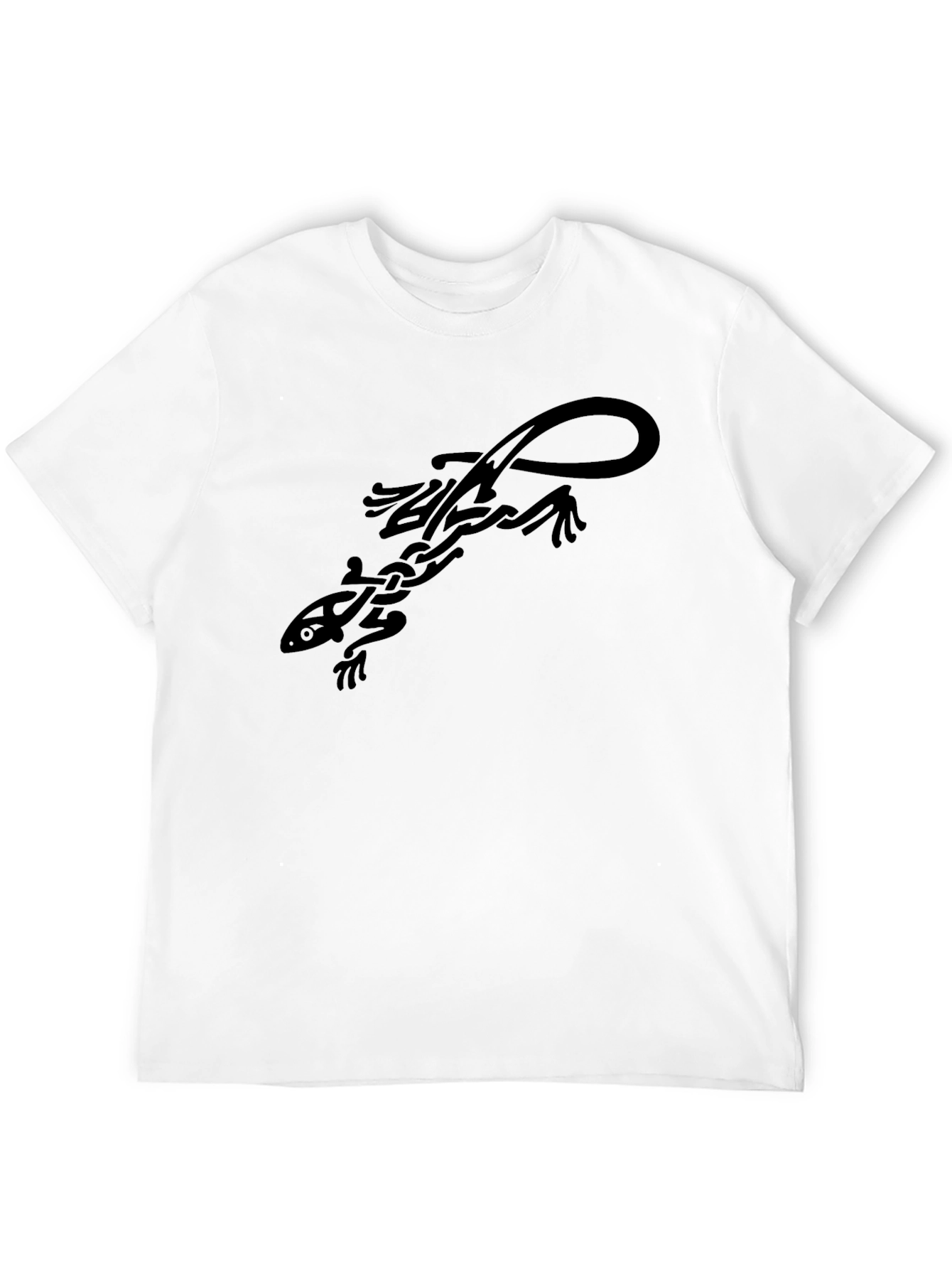 Black Tribal Lizard Graphic Tee - Cool Casual Style view 12