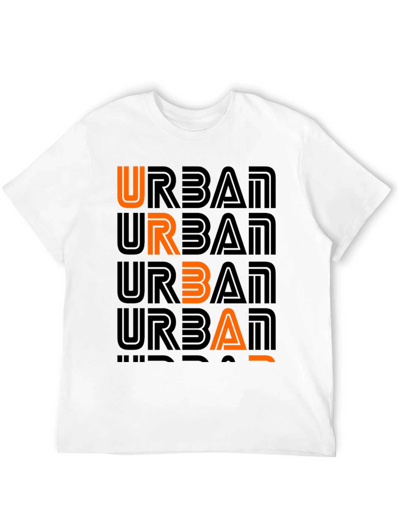Black Urban Graphic Print Crew Neck T-Shirt view 12
