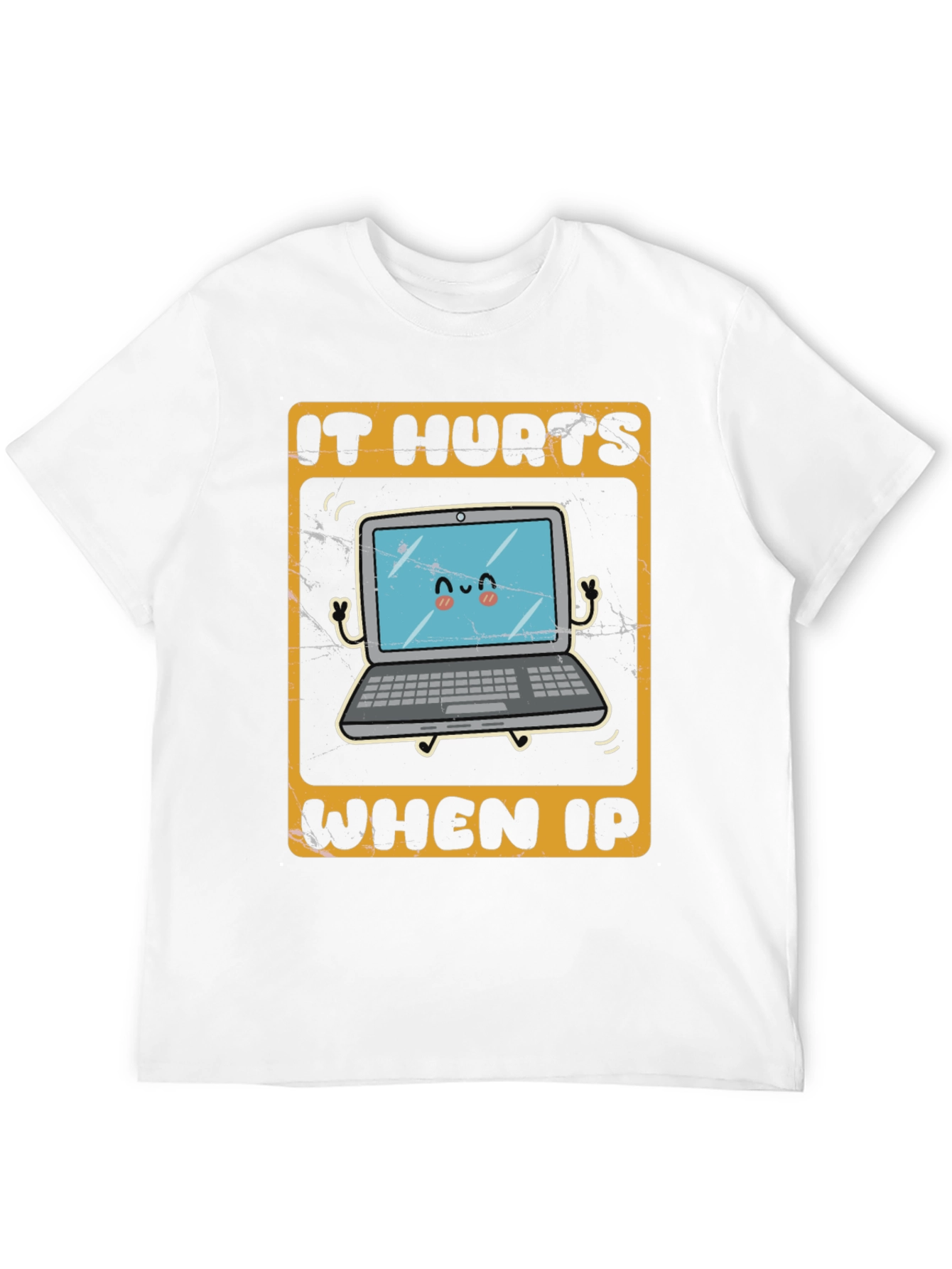 Black It Hurts When IP Funny Tech T-Shirt view 12