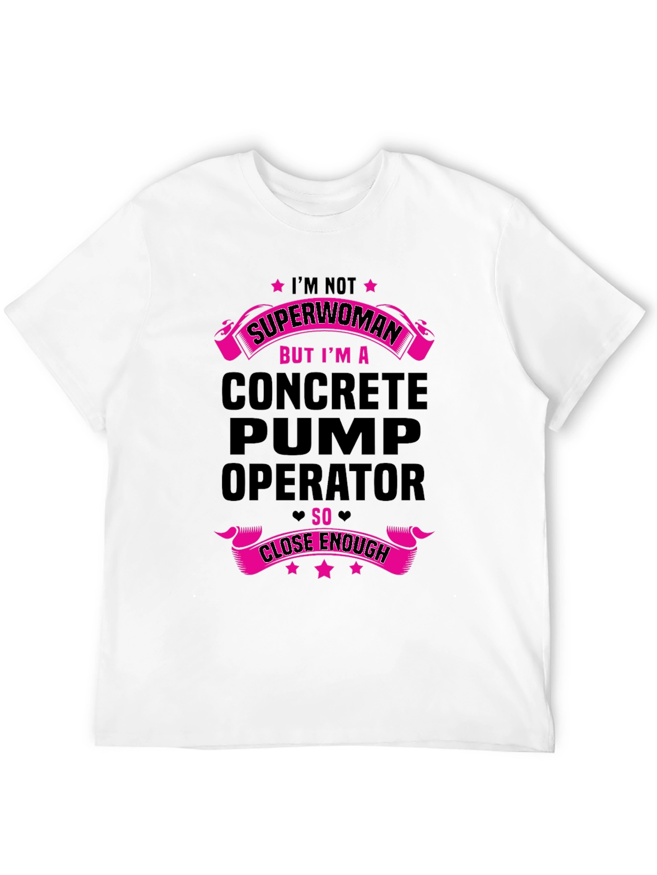 Black Concrete Pump Operator T-Shirt - Superwoman Gift view 12