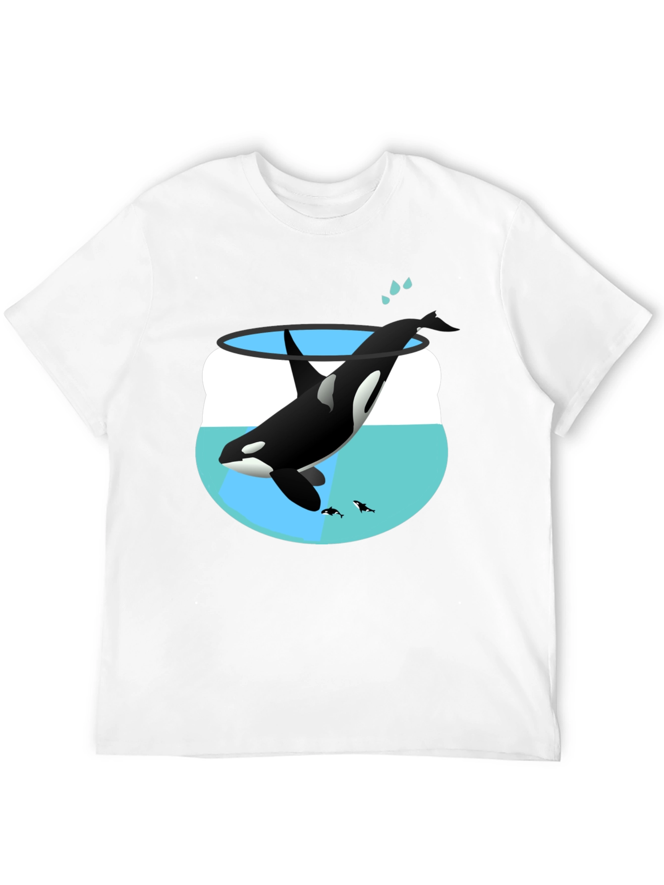 Black Orca in a Fishbowl Graphic T-Shirt view 12