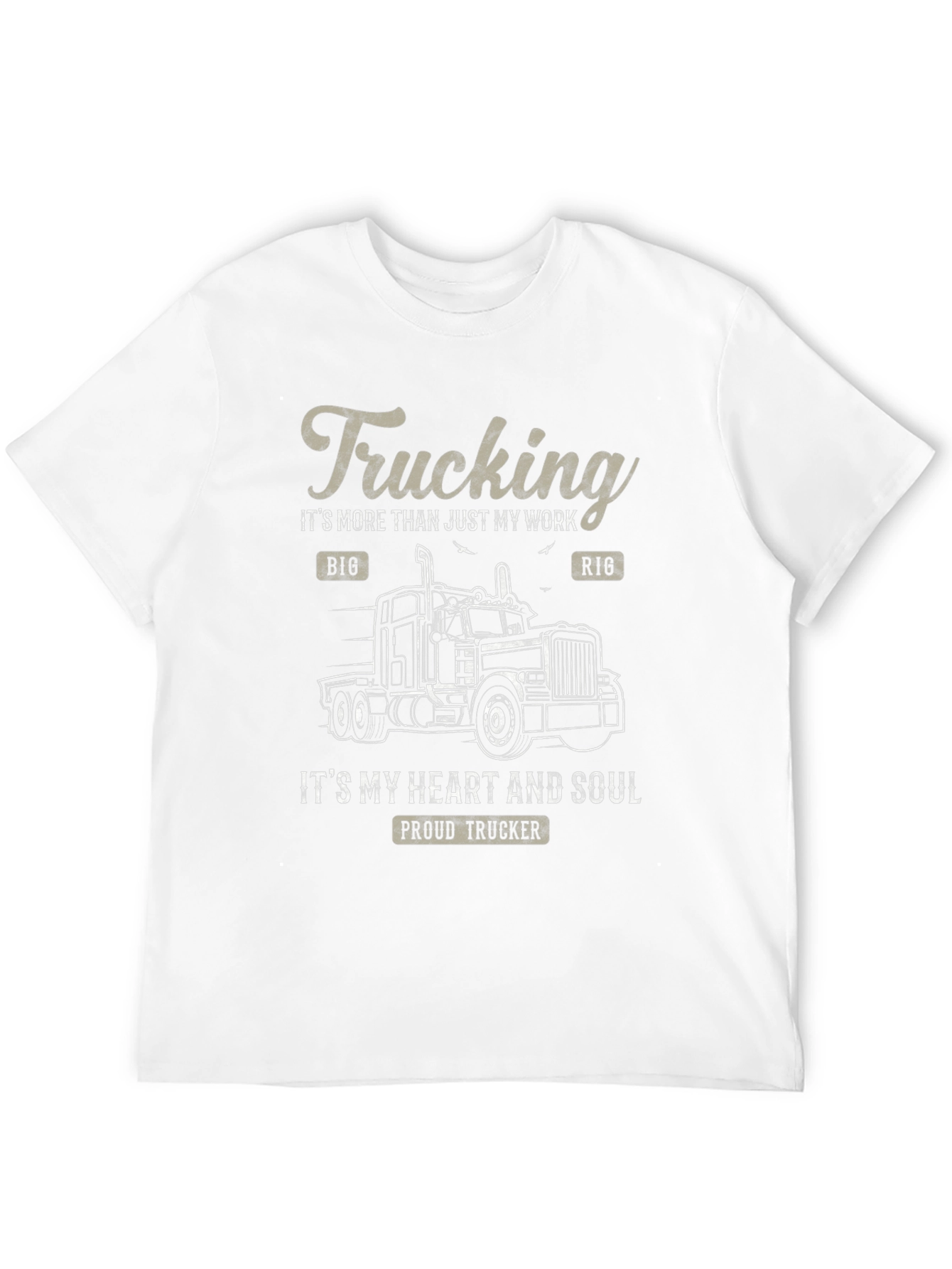 Black Trucking Heart and Soul T-Shirt view 12