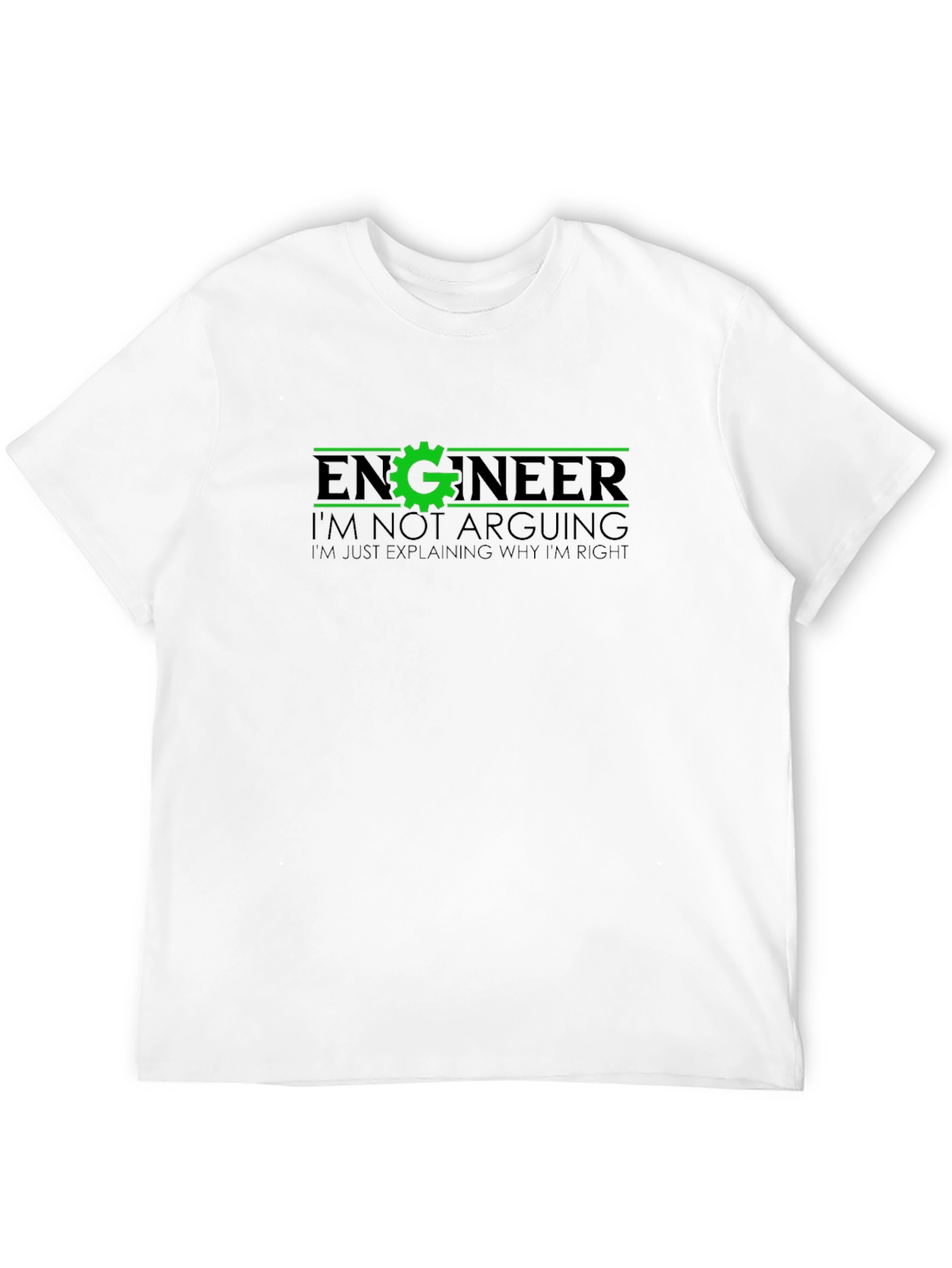 Black Engineer Funny T-Shirt - I'm Not Arguing view 12