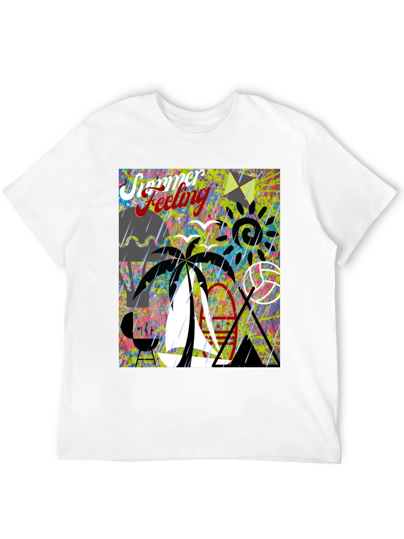 Black Summer Feeling Graphic Tee view 12