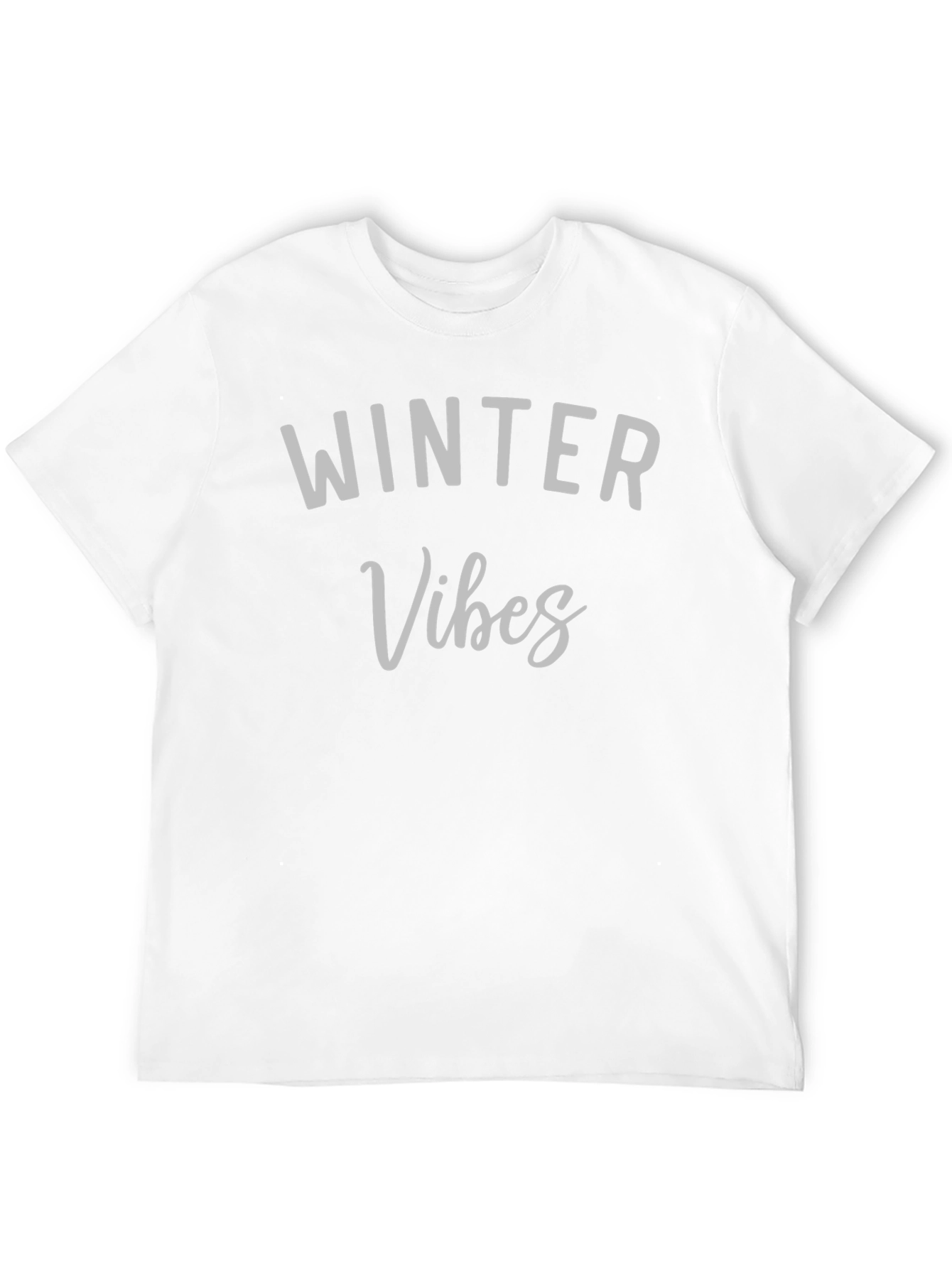 Black Winter Vibes Graphic Tee - Soft Cotton Blend view 12