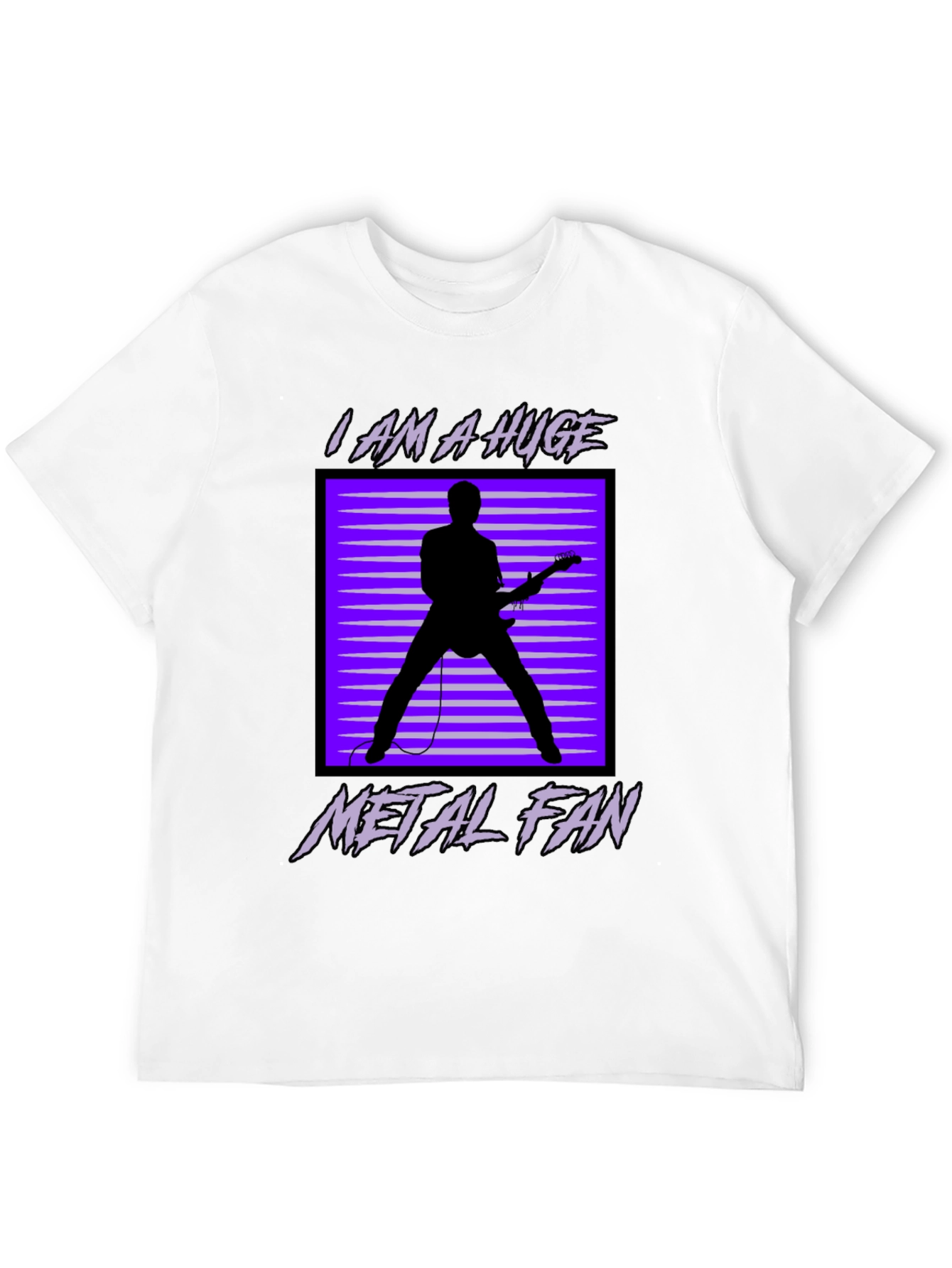 Black Metal Fan T-Shirt - Graphic Print - Black view 12