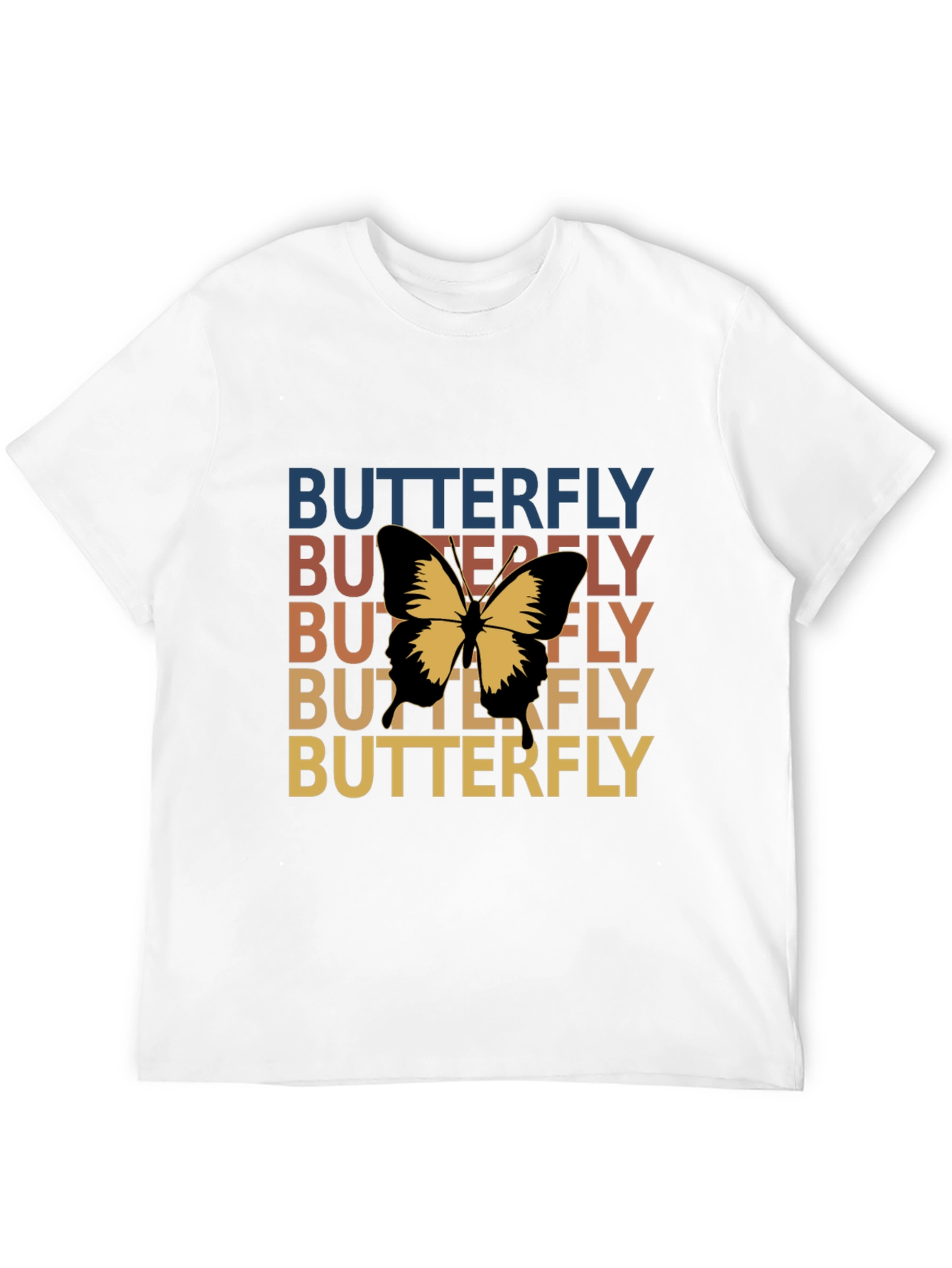 Black Retro Butterfly T-Shirt - Vintage Style Graphic Tee view 12