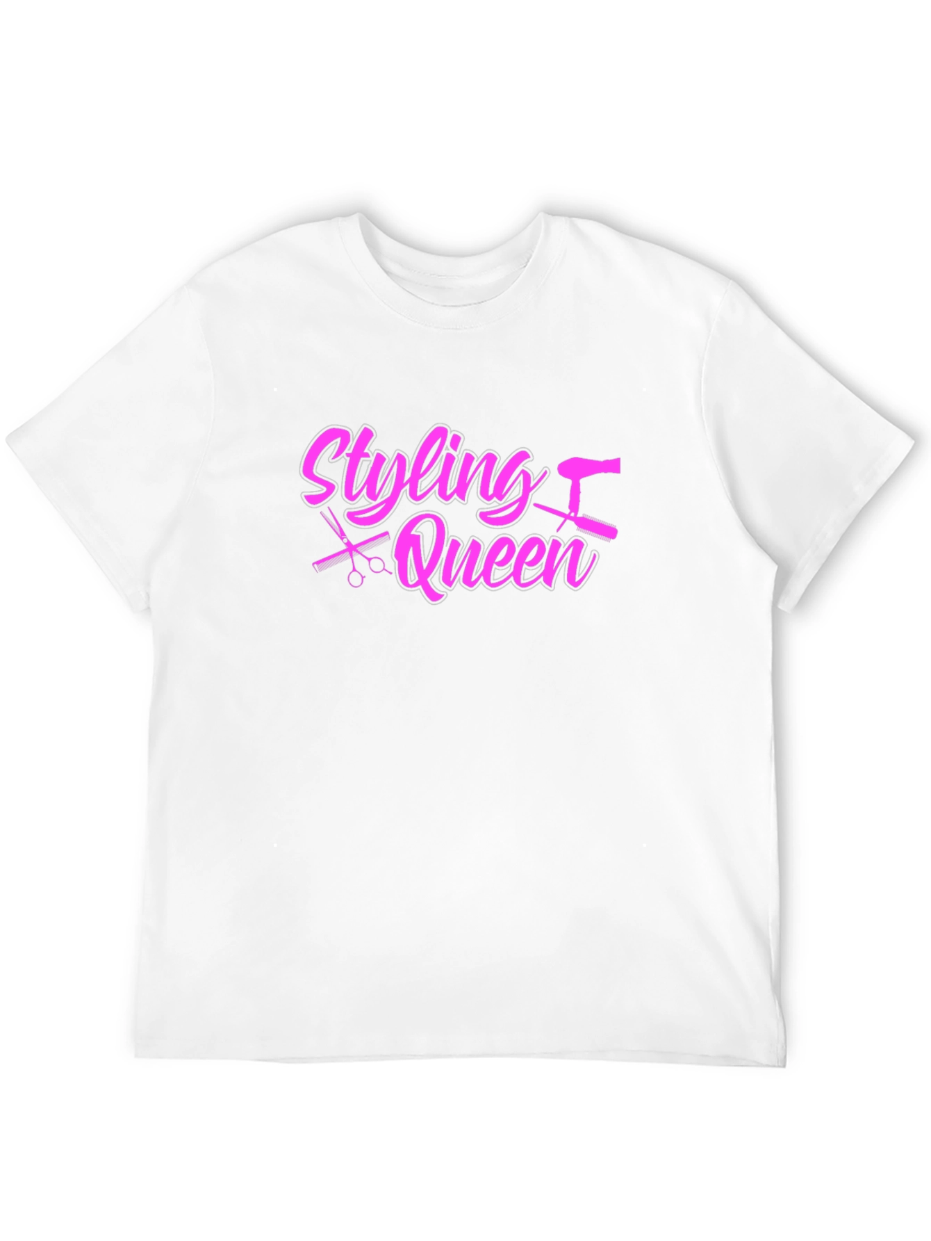 Black Styling Queen Graphic Tee - Hairdresser T-Shirt view 12