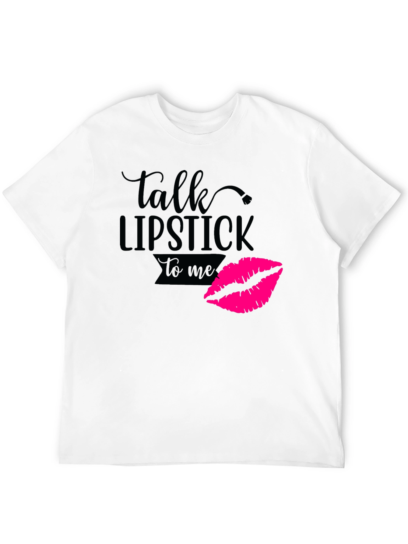 Black Talk Lipstick to Me Graphic Tee view 12