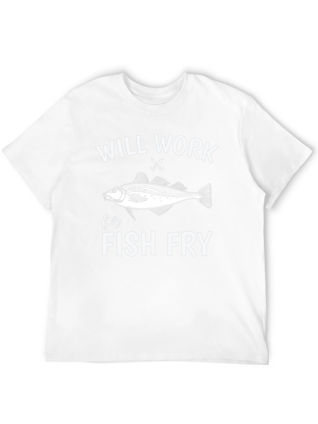 Black Will Work For Fish Fry T-Shirt view 12