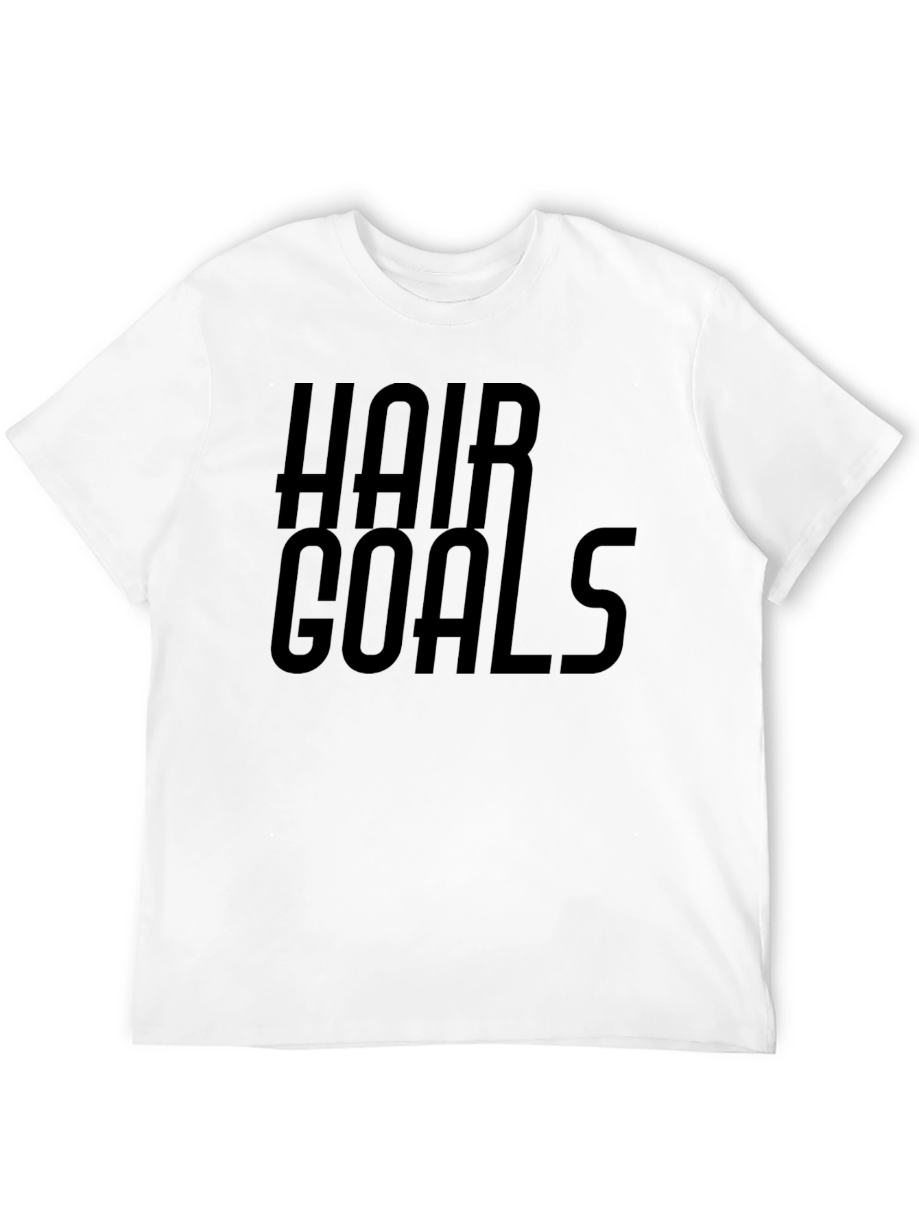 Black Hair Goals Graphic Tee - Stylish Black T-Shirt view 12