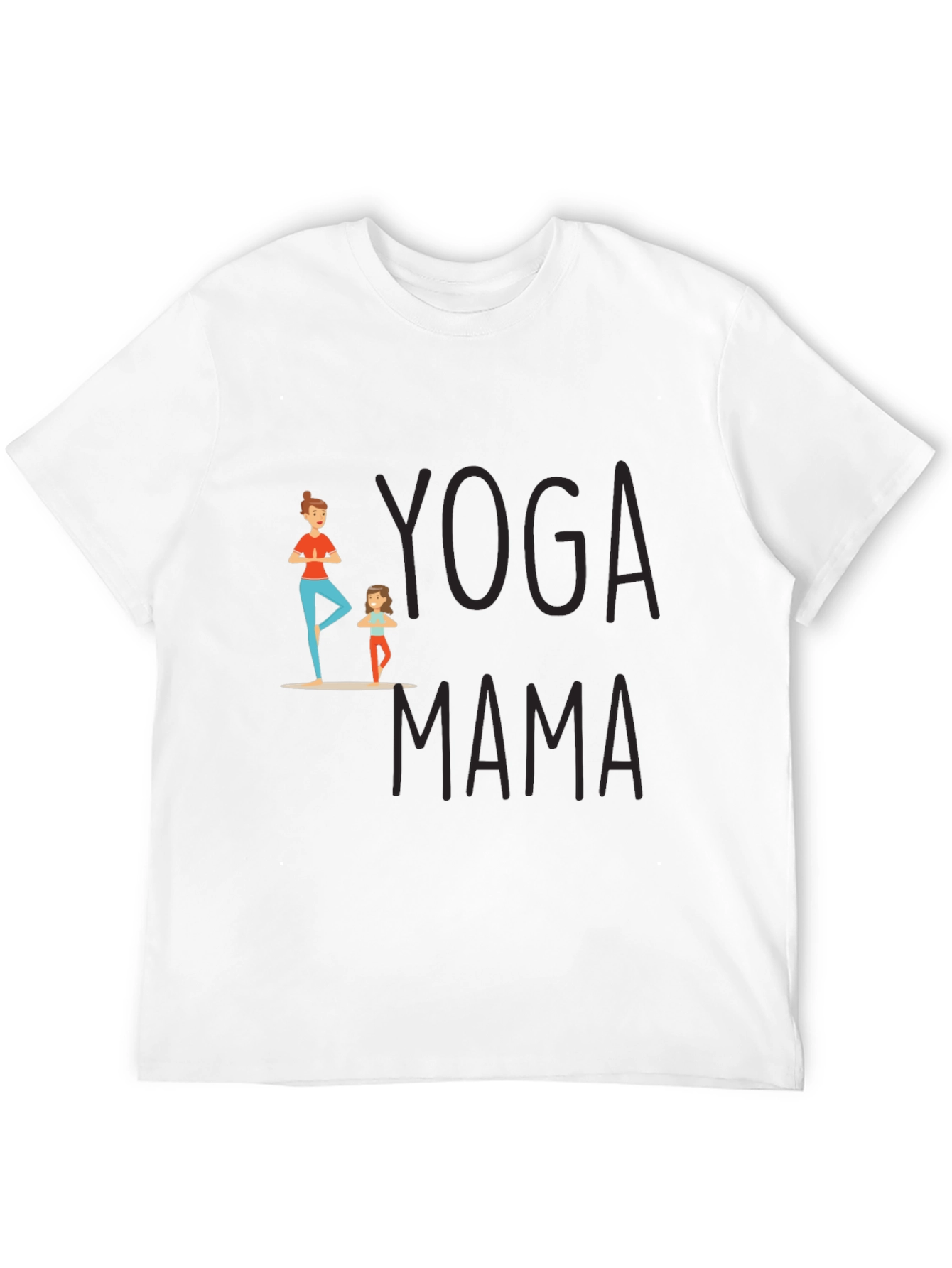 Black Yoga Mama Graphic T-Shirt - Black view 12