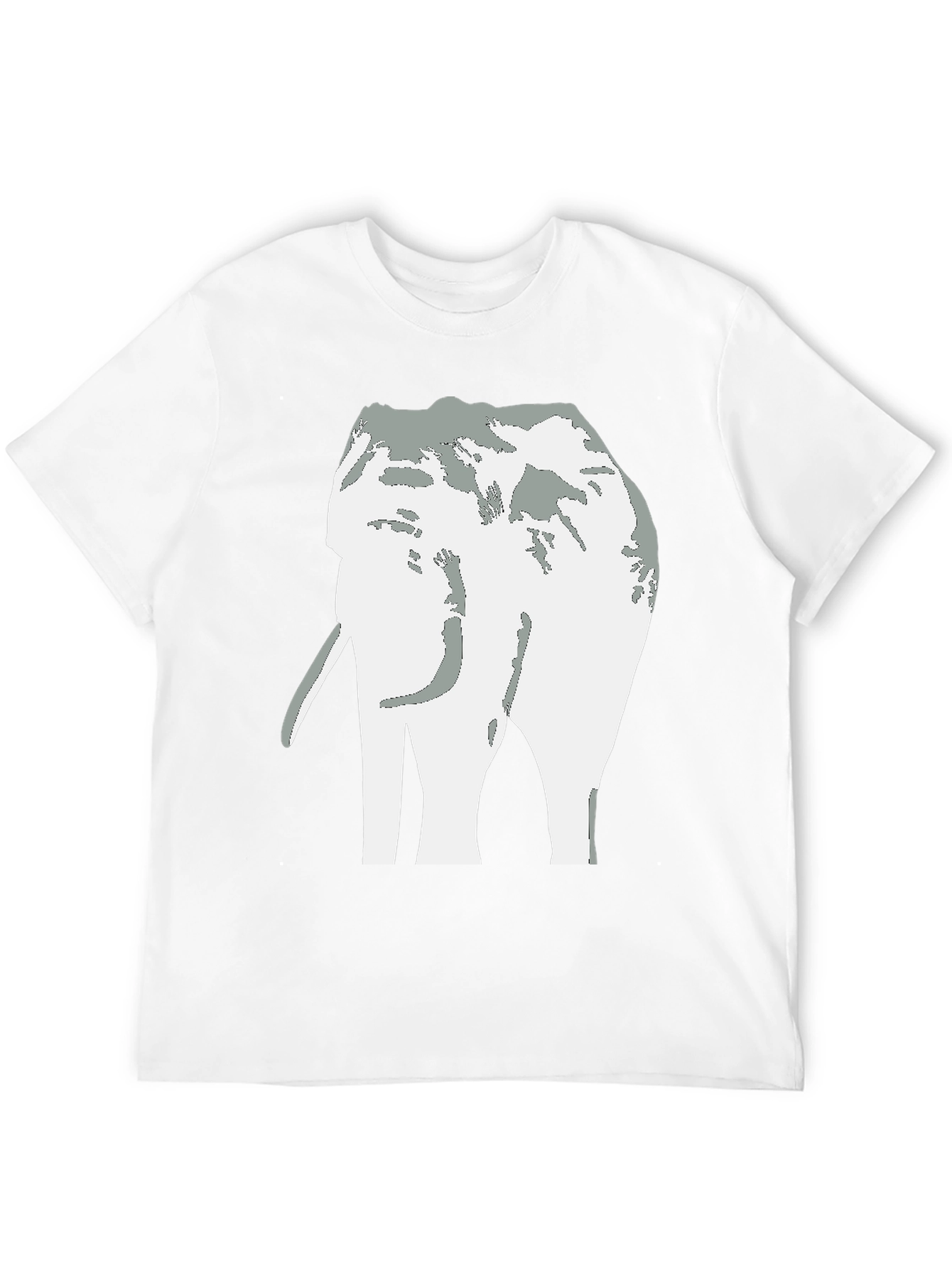 Black Elephant Graphic Tee - Black Cotton Casual T-Shirt view 12