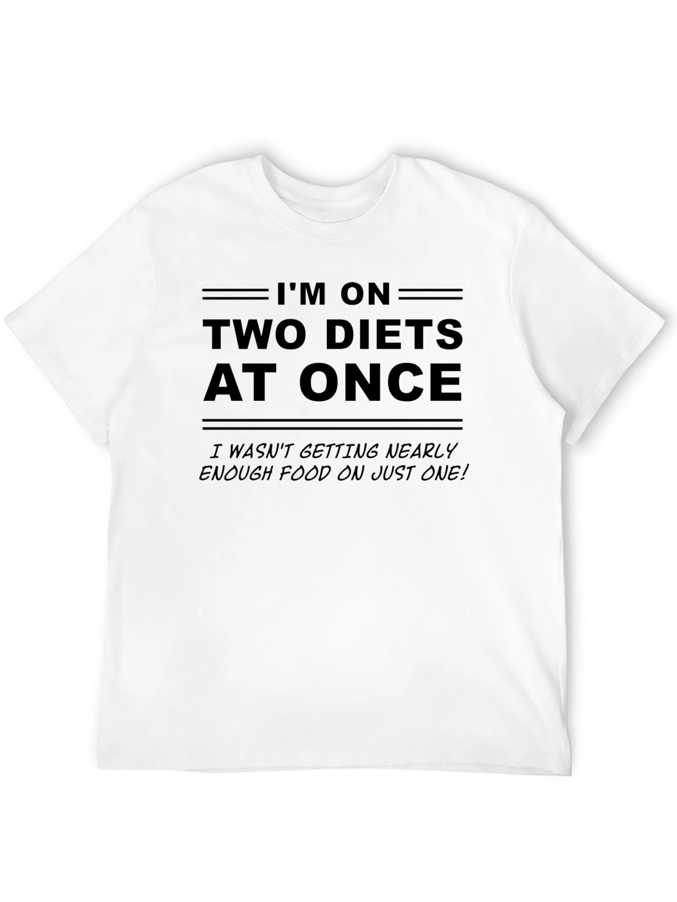 Black Funny Diet Humor T-Shirt - Two Diets At Once view 12